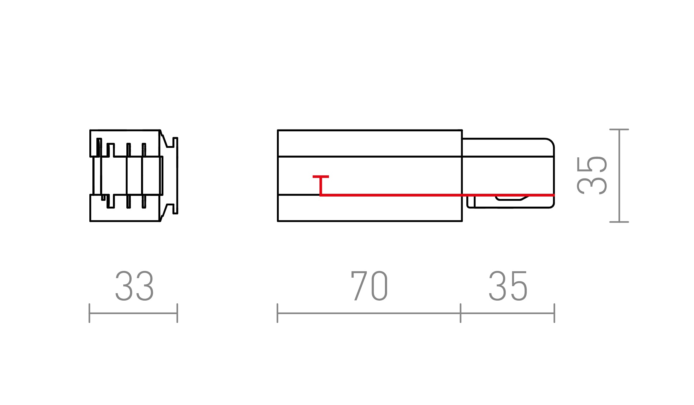 EUTRAC TÁPCSATLAKOZÓ BAL - Product sketch