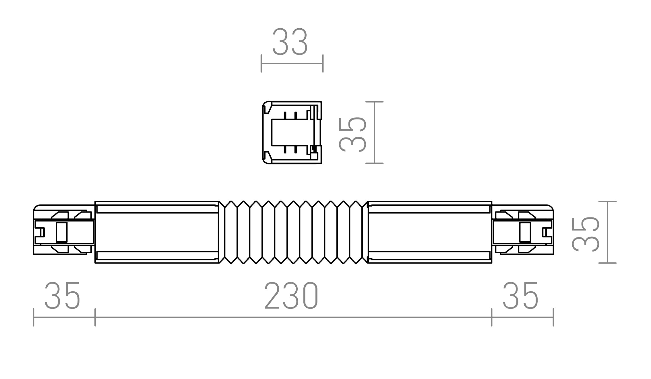 EUTRAC  flex connector - Product sketch
