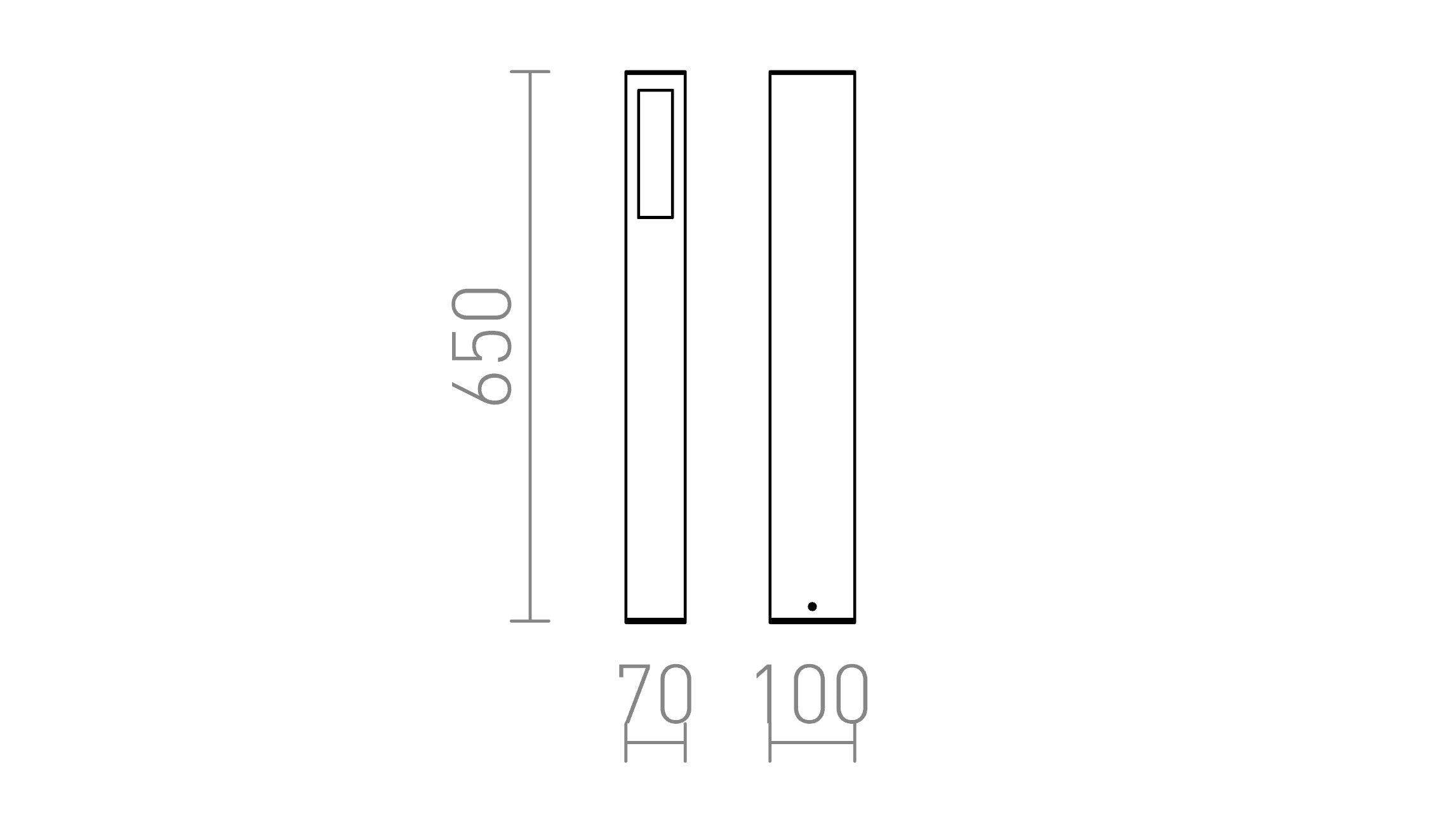 TREEZA 65 paletto lampada - Product sketch