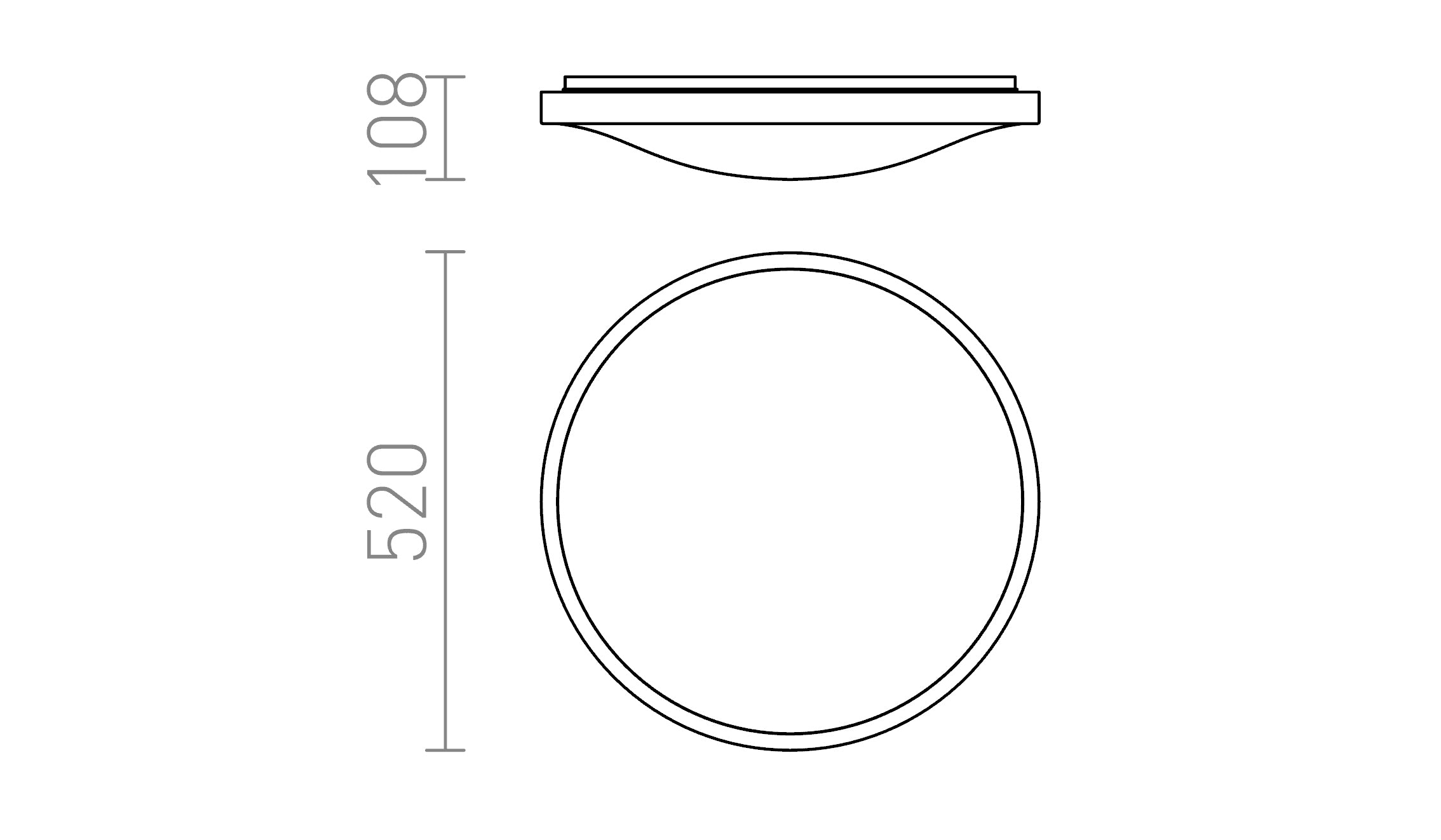 MELISA 52 ceiling lamp - Product sketch