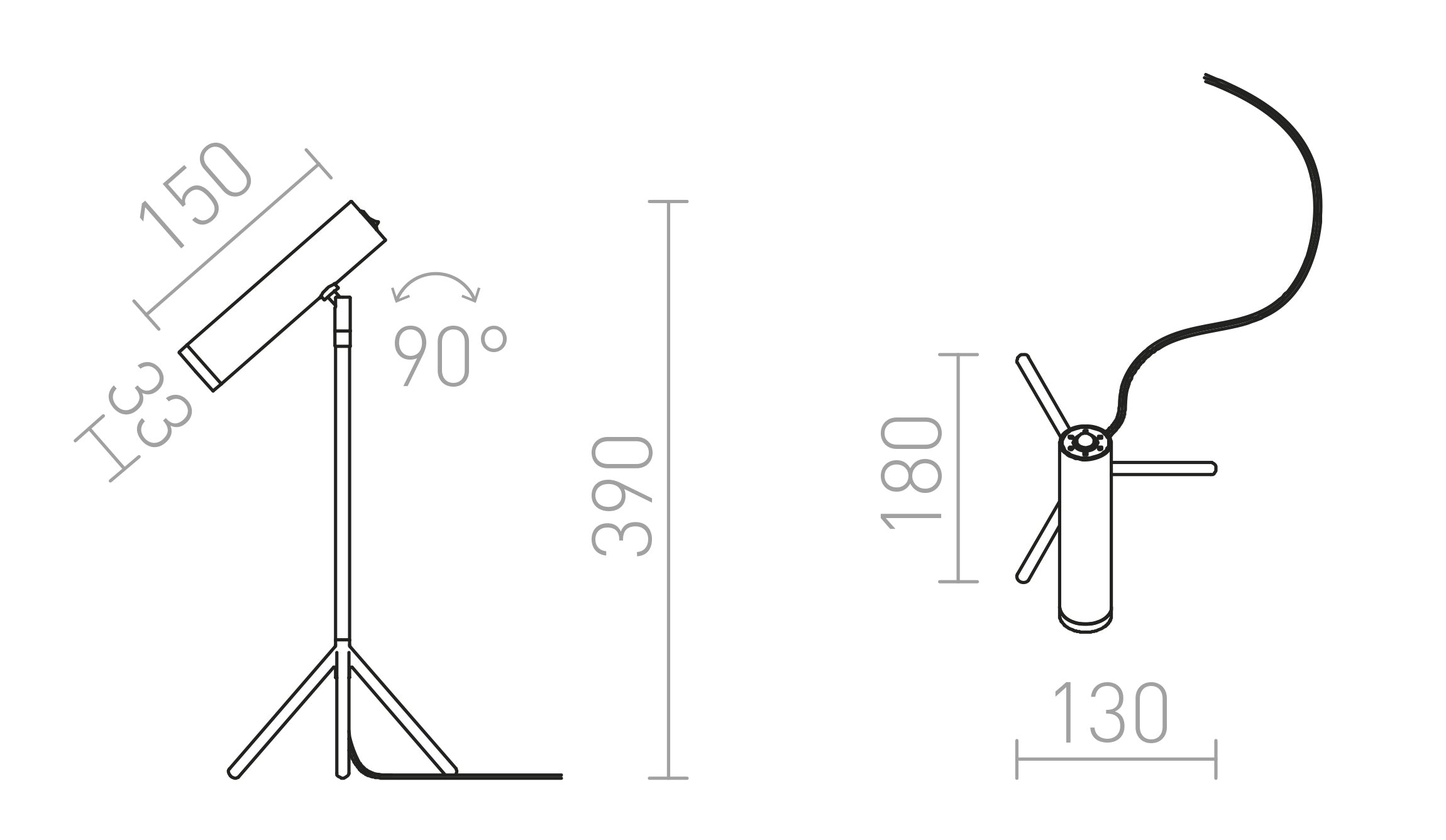 COZY ASZTALI LÁMPA - Product sketch