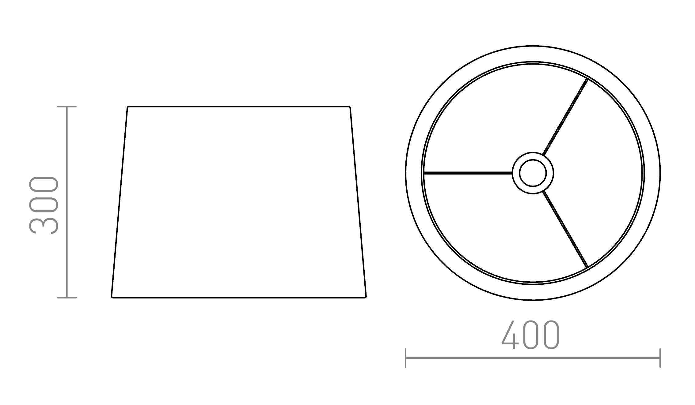 ASPRO 40/30 shade - Product sketch