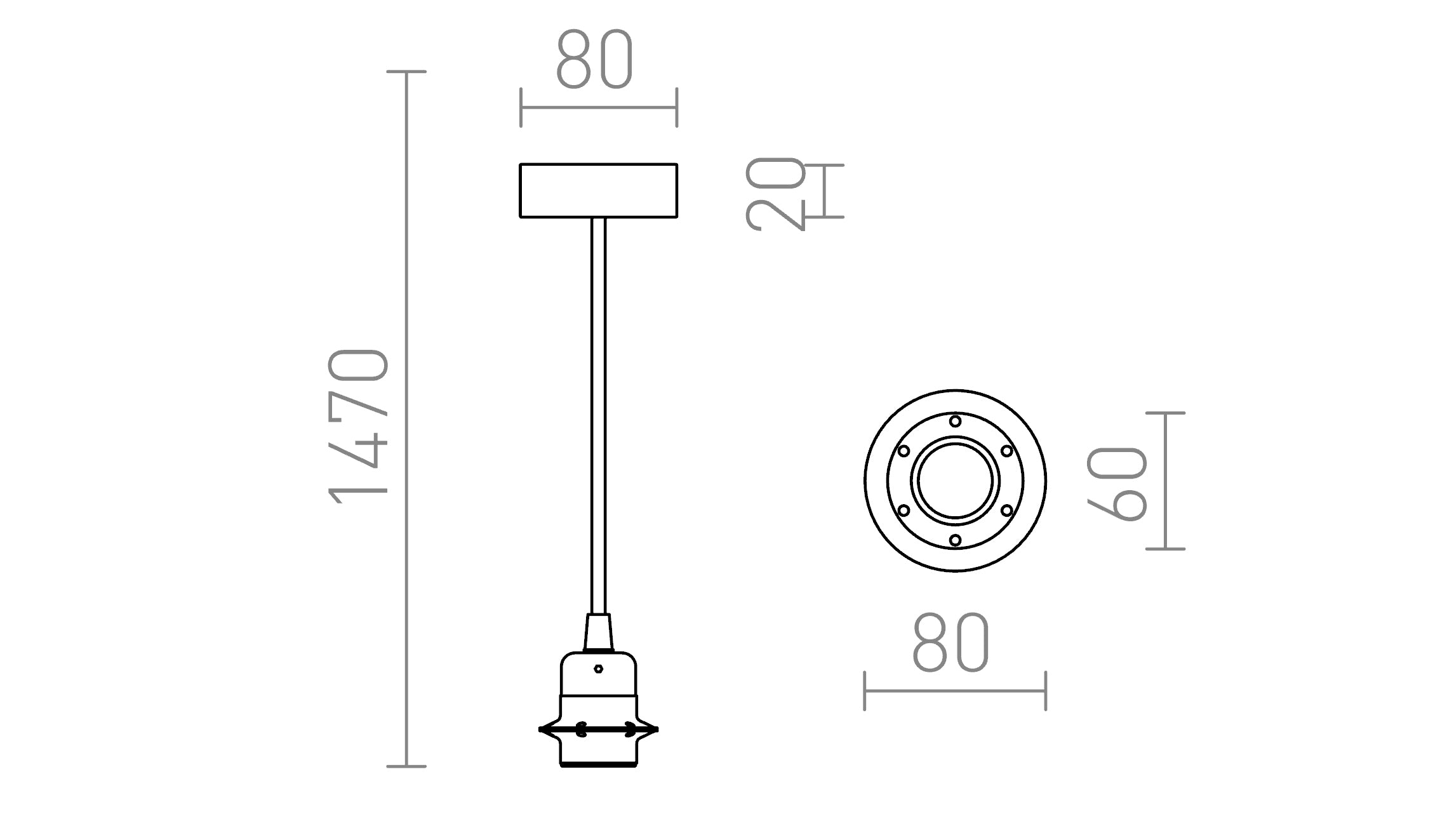 HEX  pendant set WB+WC+CHF+CHC1 - Product sketch