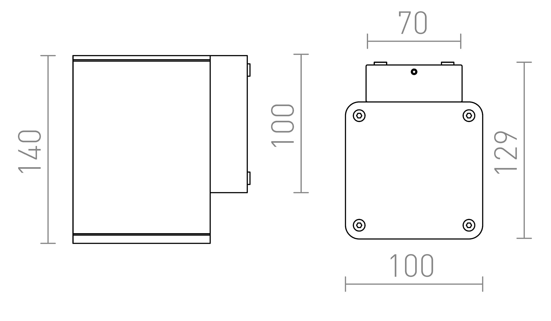 MIZZI SQ I wall lamp - Product sketch