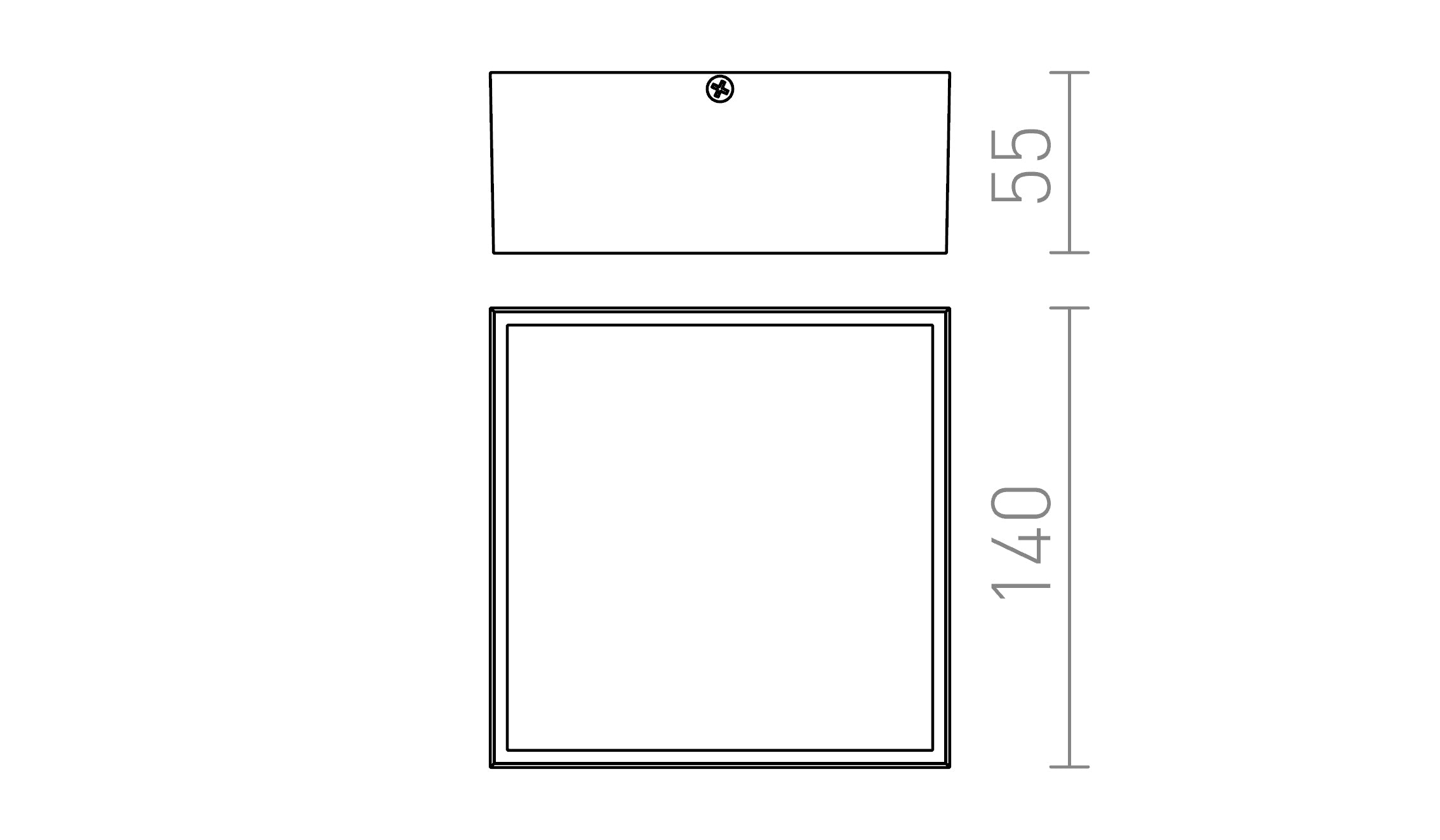 BONO  surface mounted lamp - Product sketch