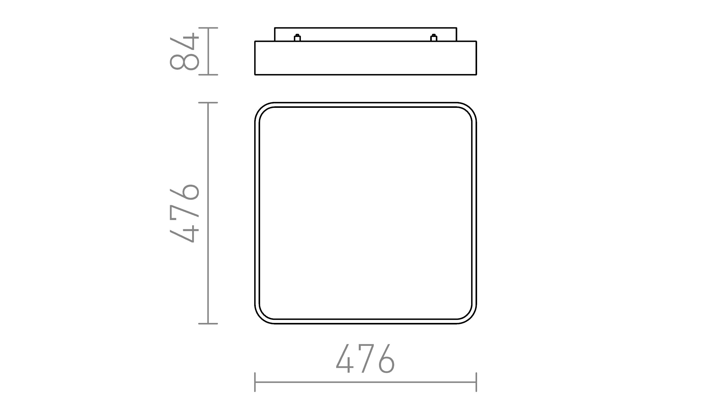 MENSA SQ 48 MENNYEZETI LÁMPA - Product sketch