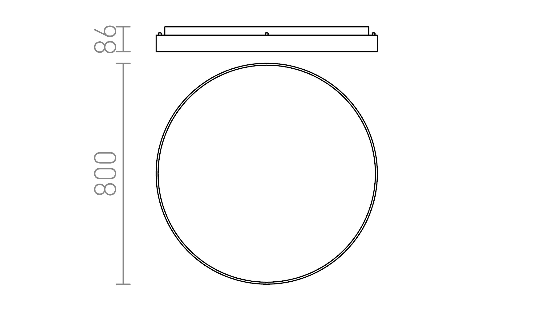 MENSA R 80 CEILING - Product sketch