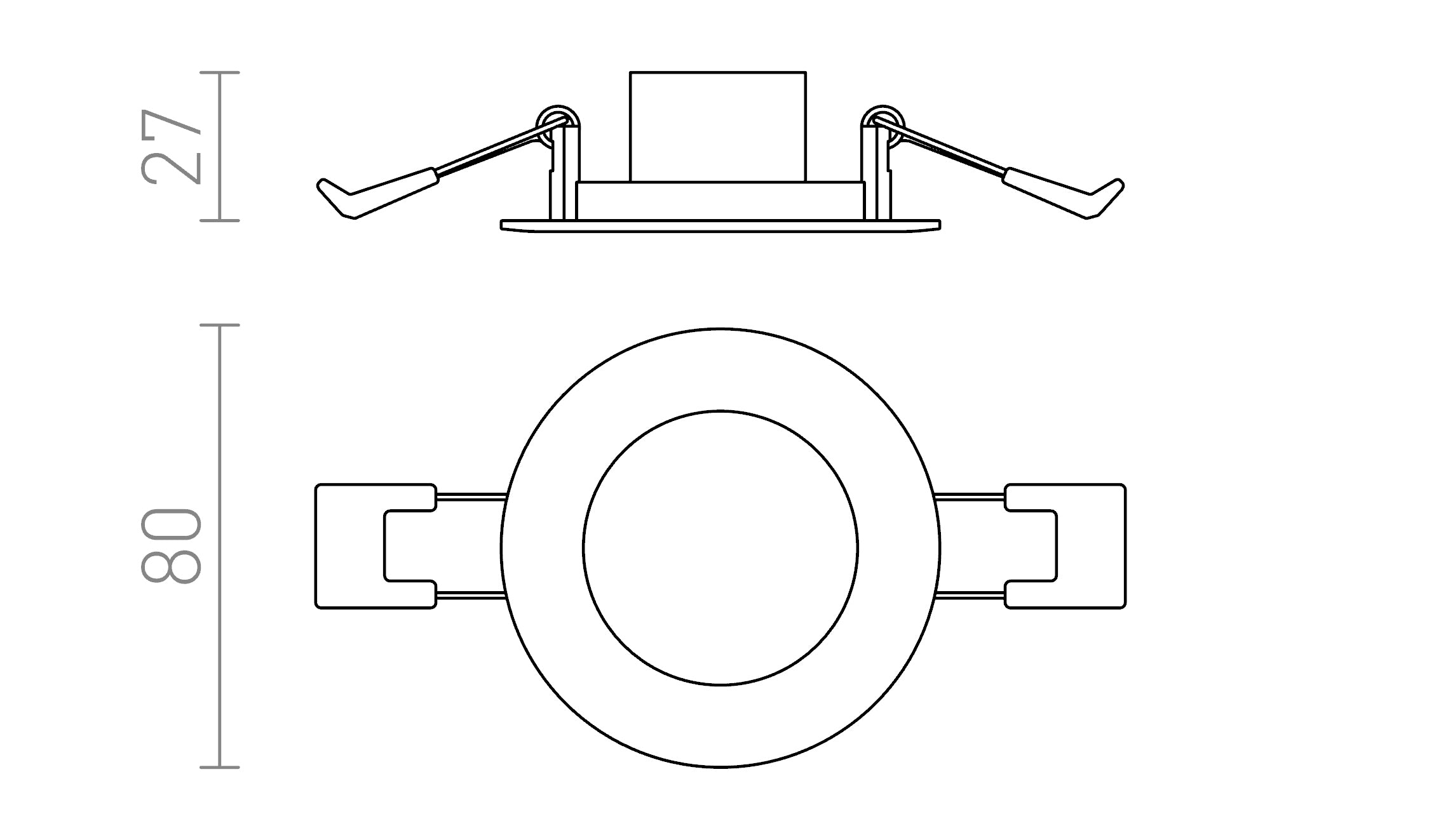 SLENDER R 8 RECESSED - Product sketch