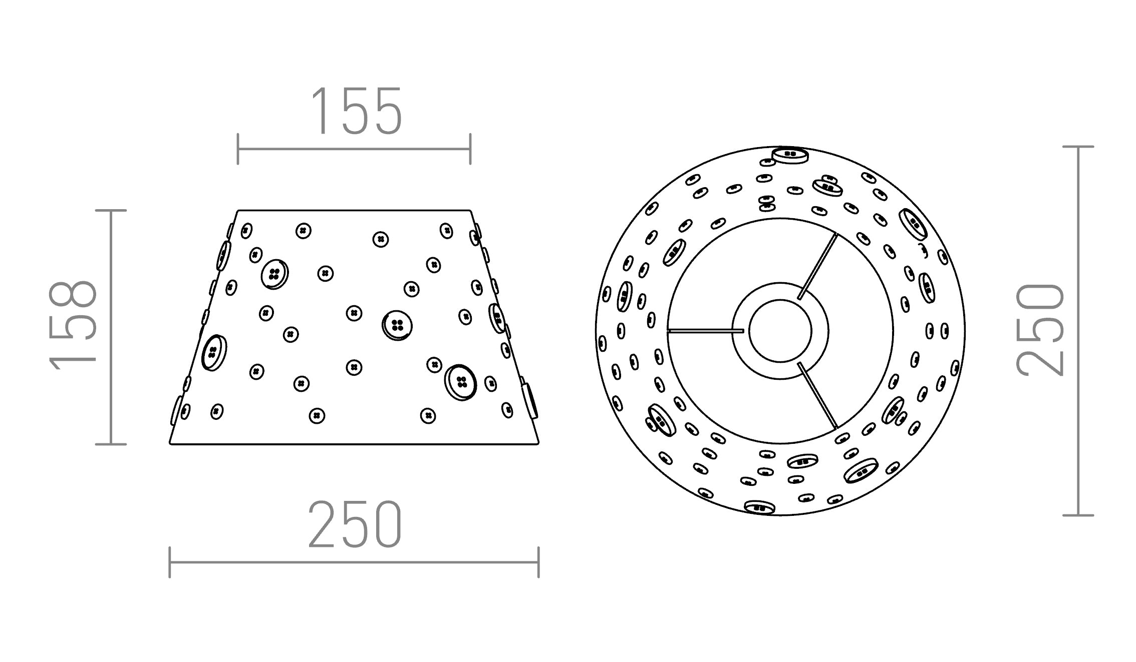 DELISA 25/16 shade - Product sketch