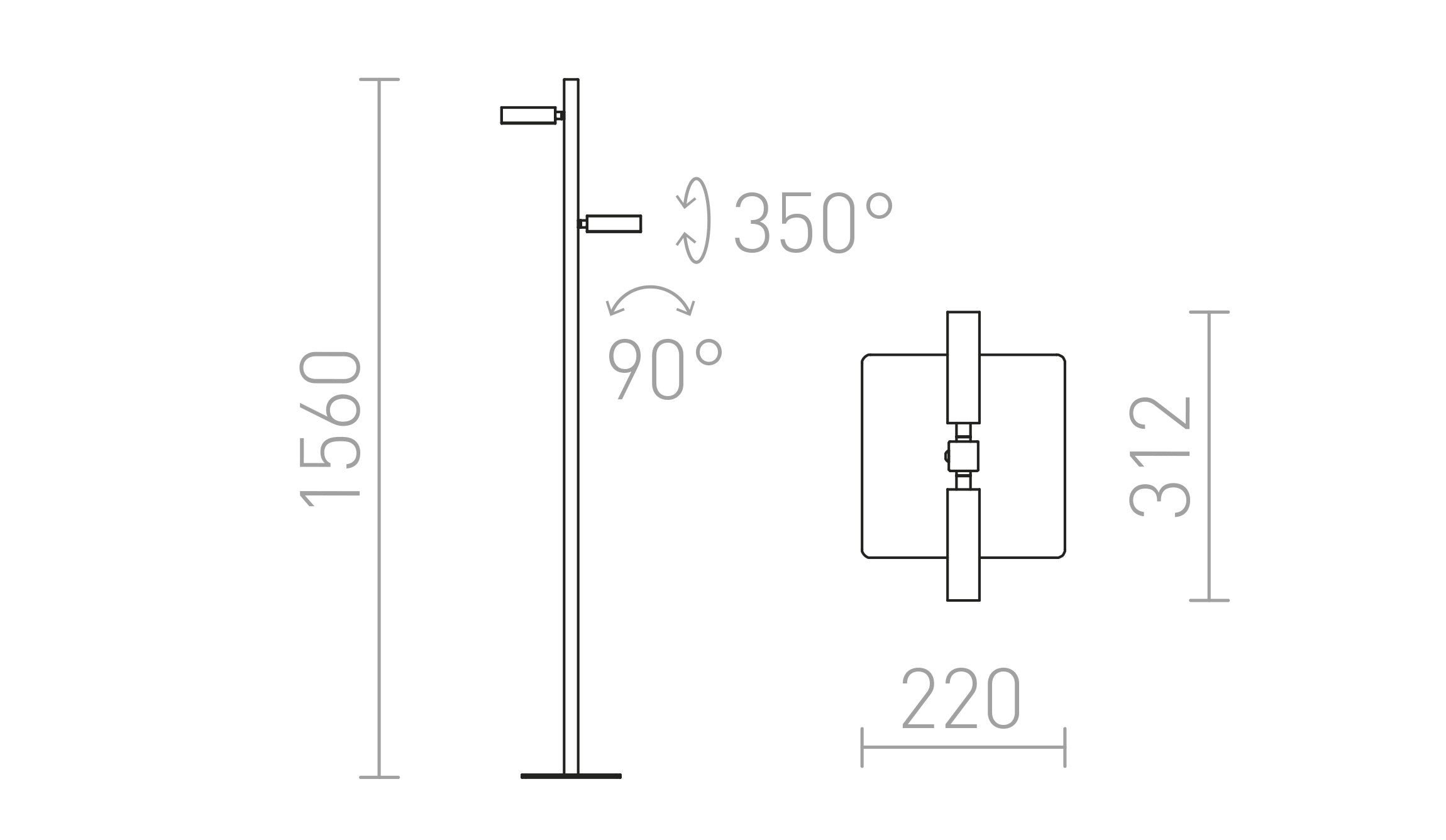 FADO  floor lamp - Product sketch