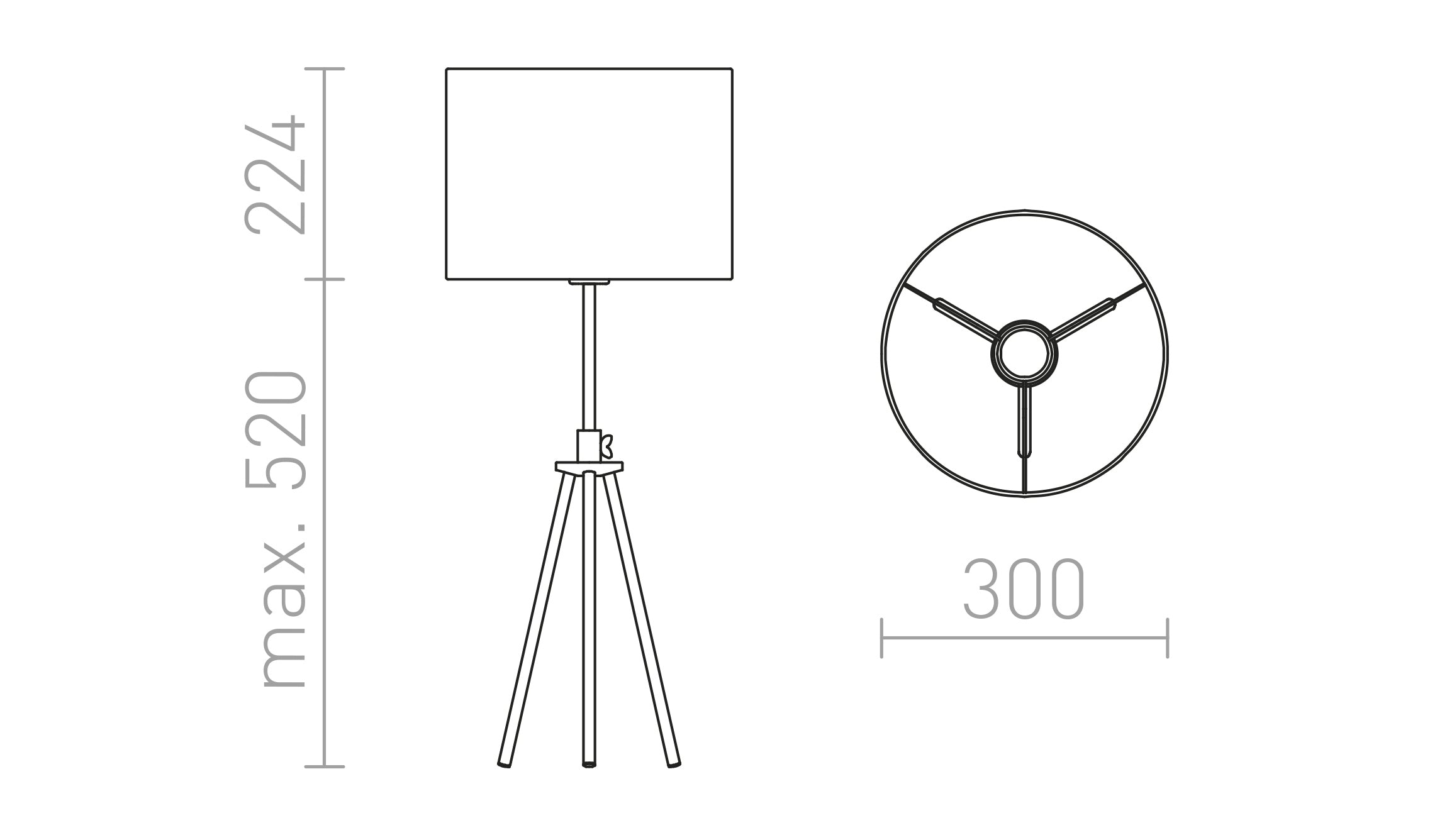 GARDETTE  stolna lampa - Product sketch
