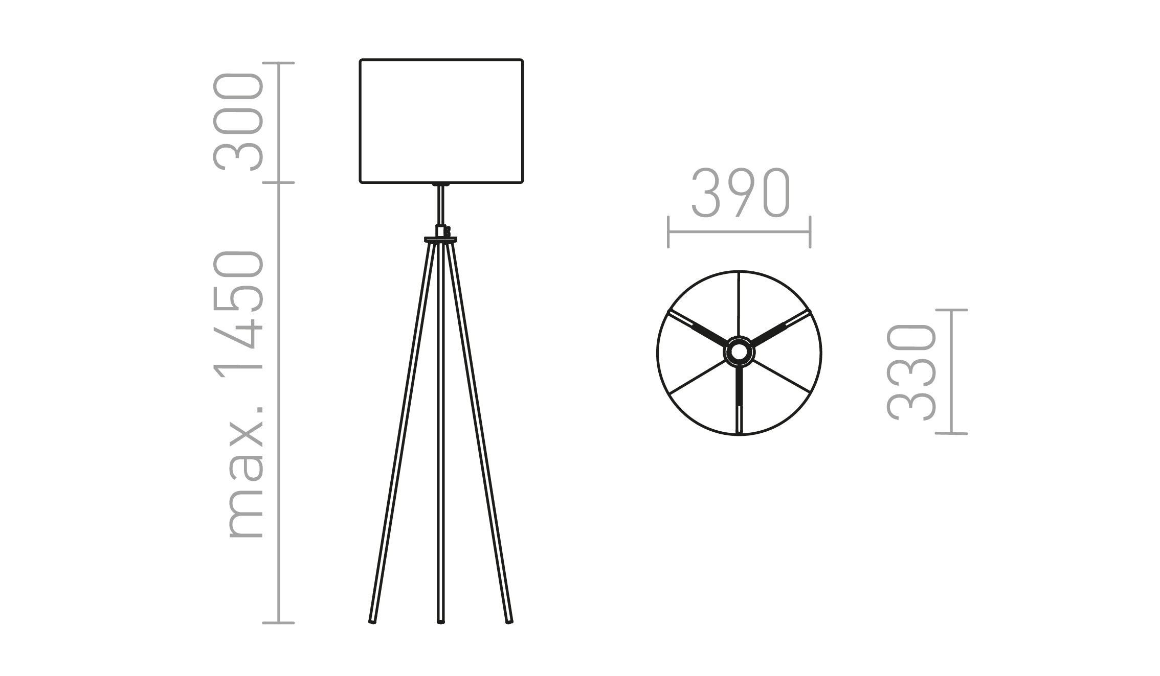 GARDETTE ÁLLÓLÁMPA - Product sketch