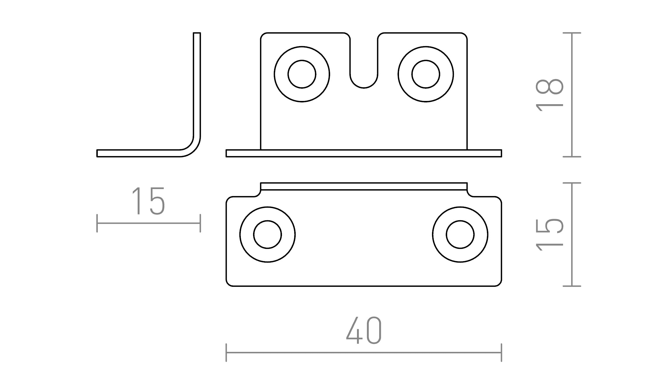 LEVIA BRACKETS - Product sketch
