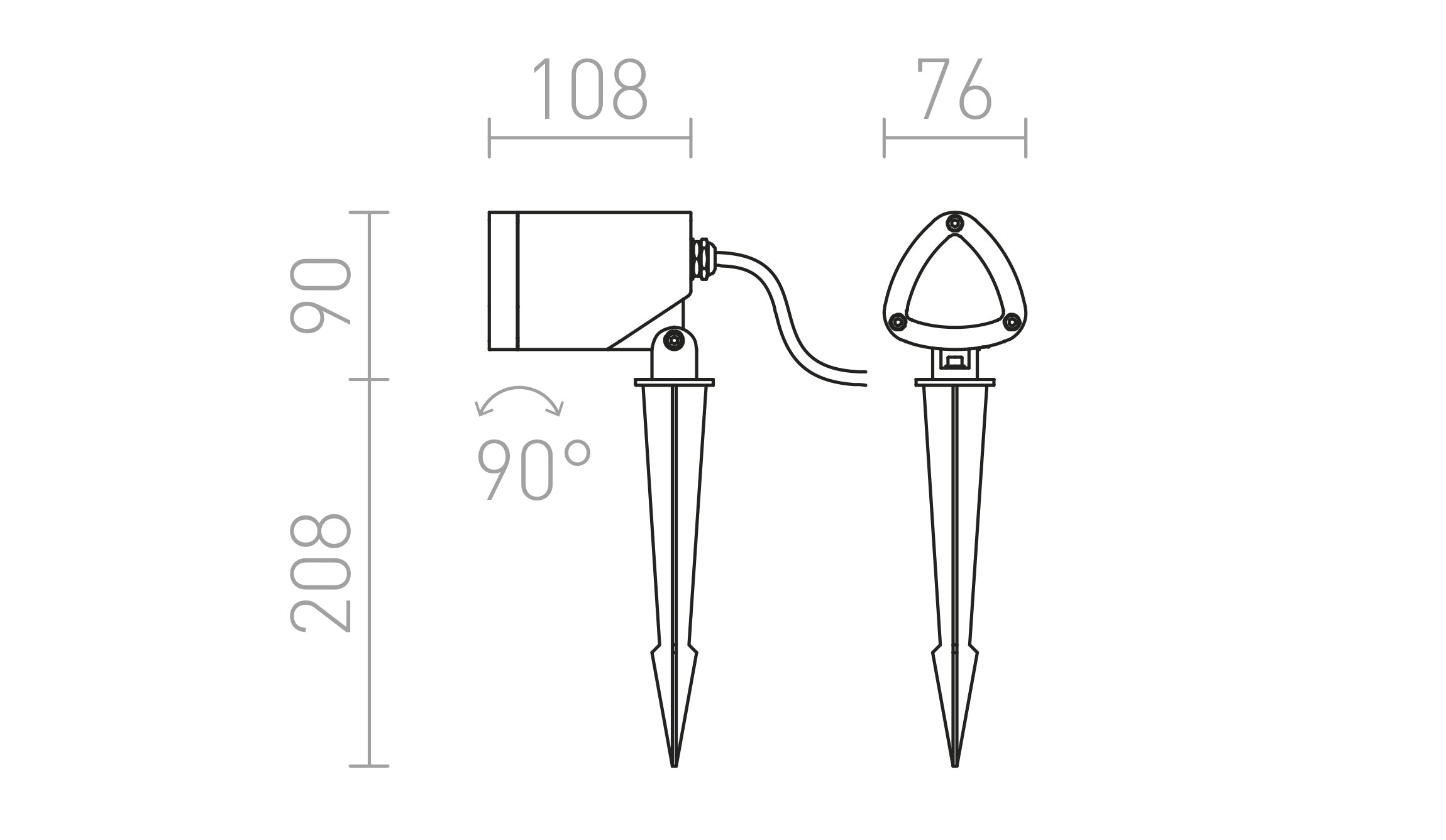 COSMO  σε καρφί λαμπτήρας - Product sketch