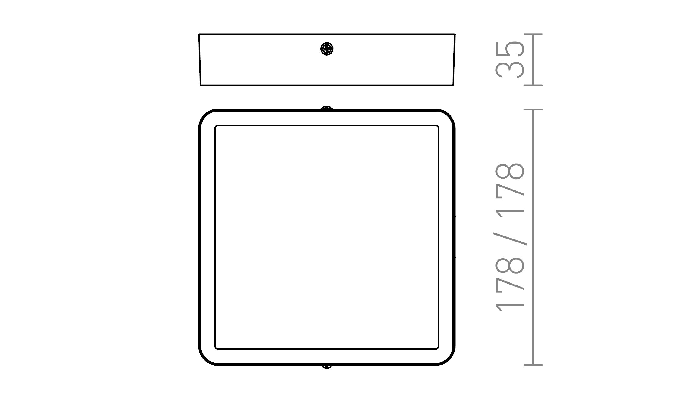HUE SQ 17 Deckenleuchte lampe - Product sketch