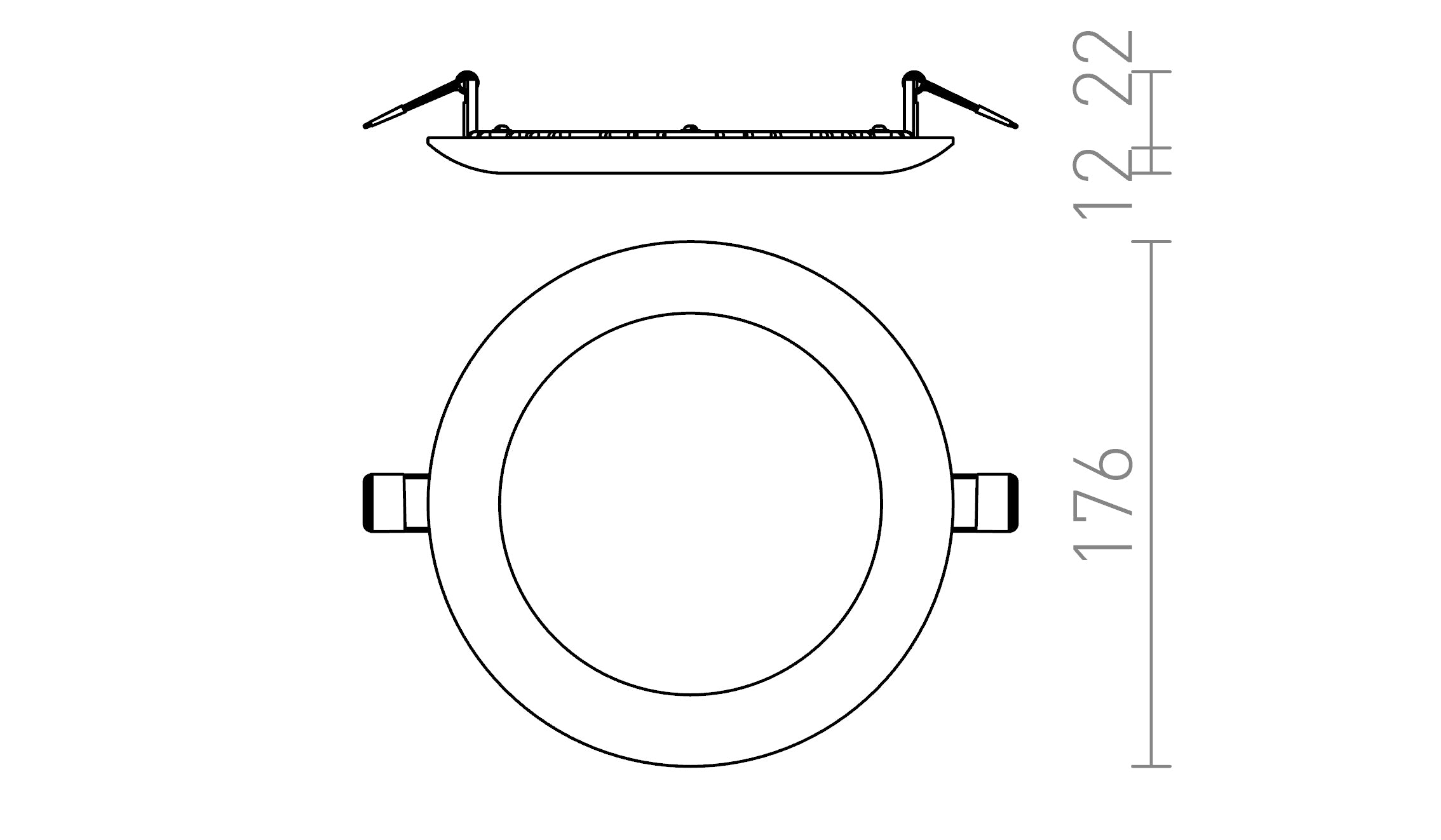 DADA 17 recessed lamp - Product sketch