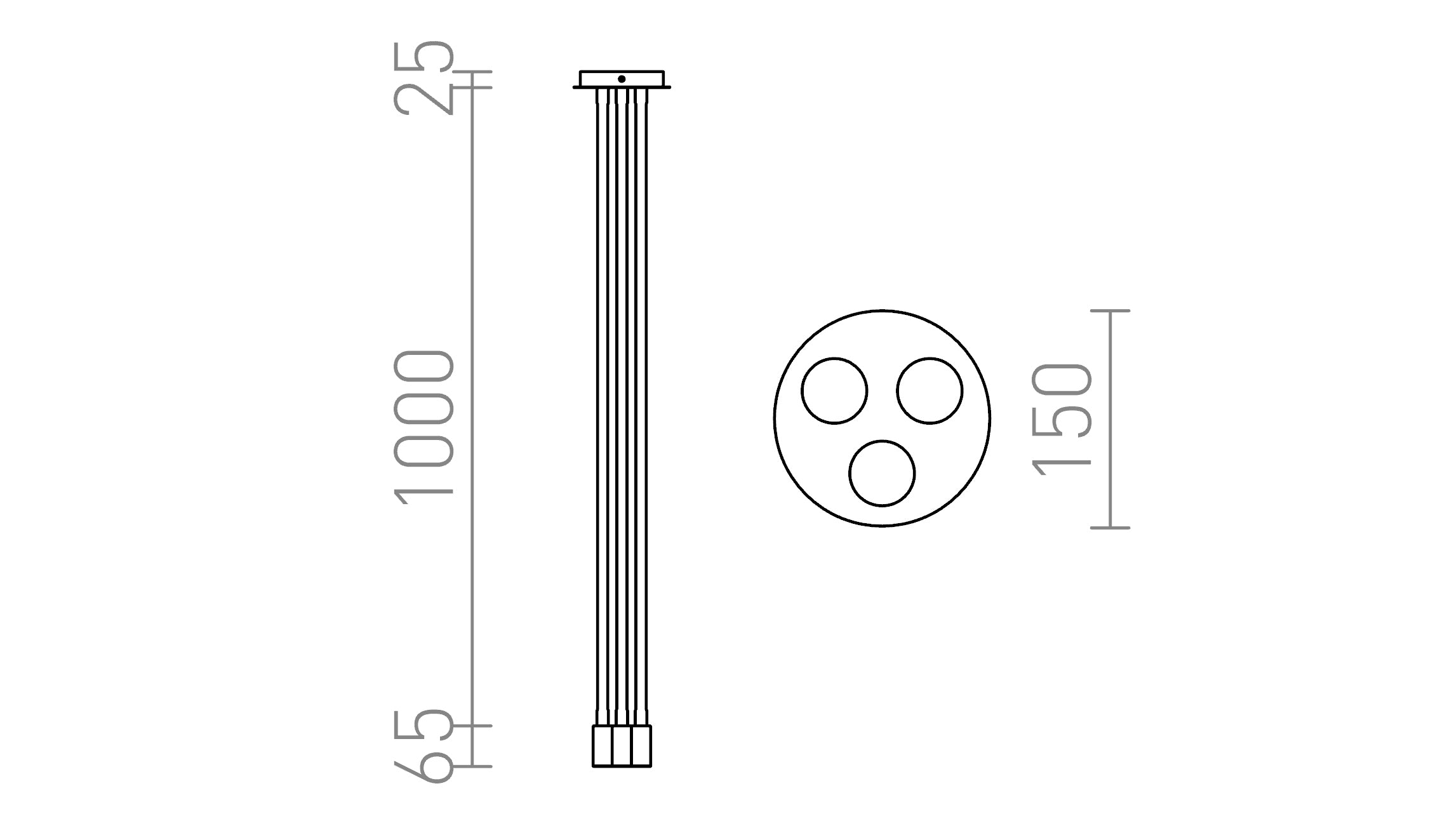 LOYD E27 III ceiling lamp - Product sketch