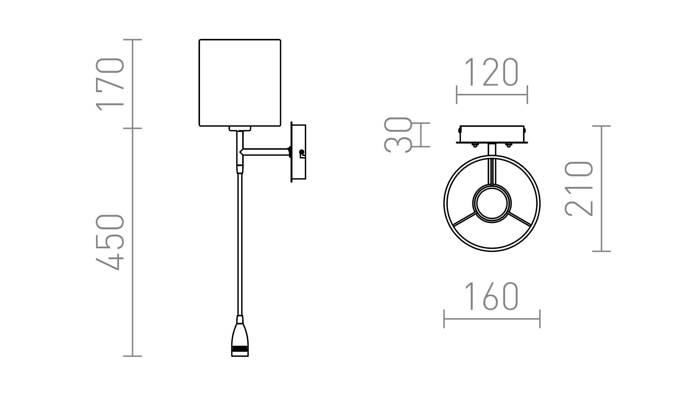 VERSINA  with shade - Product sketch