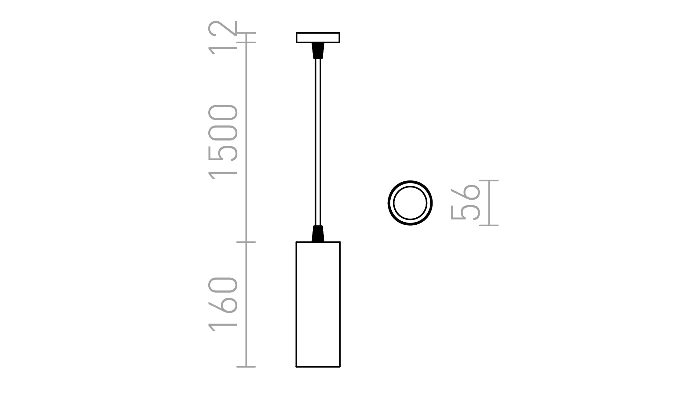 MAVRO  pendant lamp - Product sketch