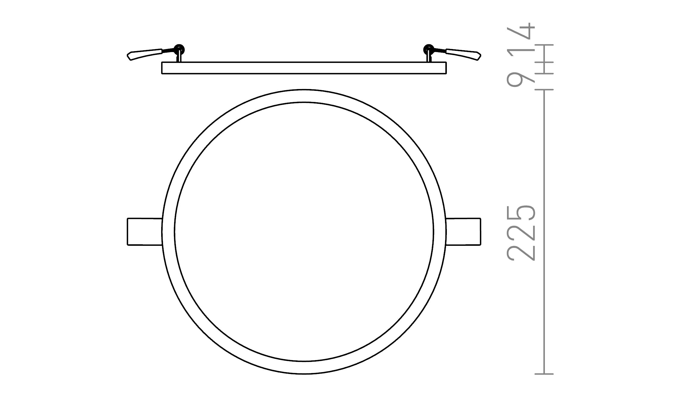 HUE R 22 DIMM SÜLLYESZTETT LÁMPA - Product sketch