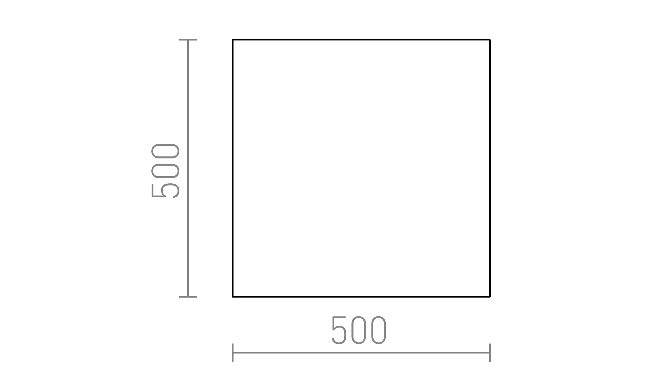 DIFFUSER SQ 50 PMMA  - Product sketch