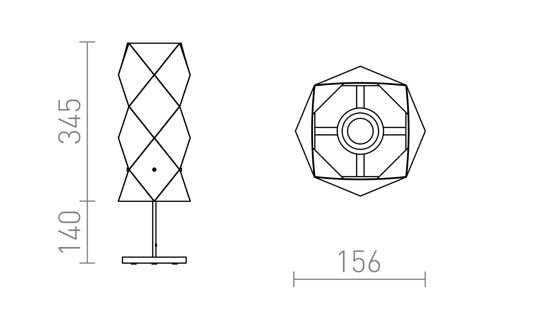 ZUMBA  da tavolo lampada - Product sketch