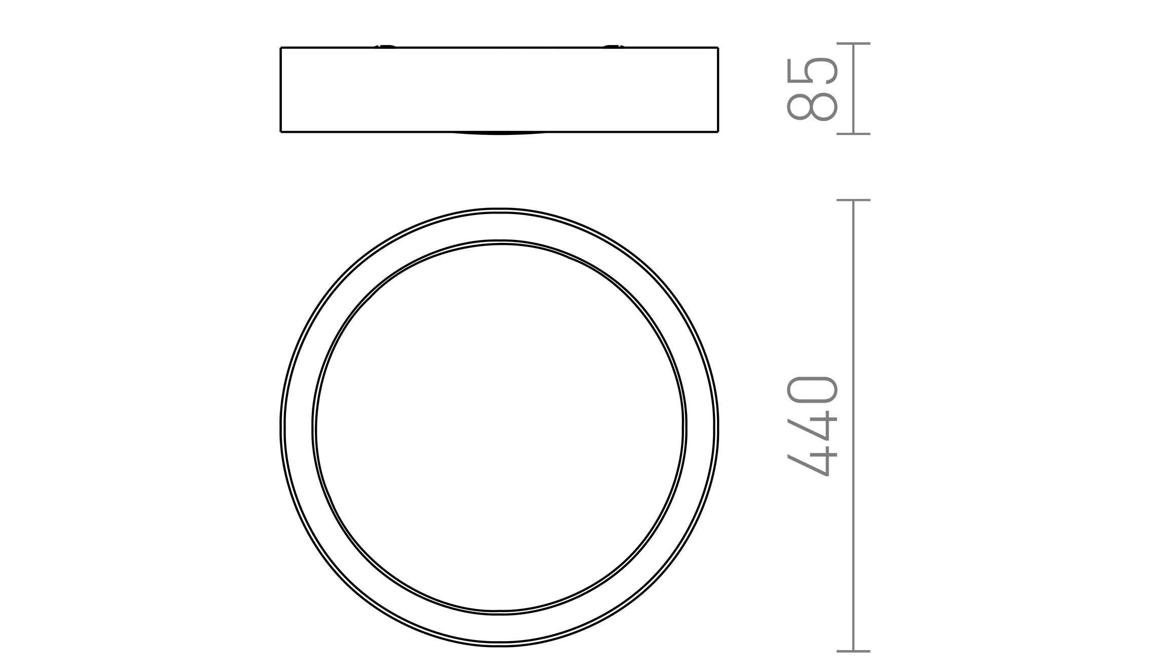ALLEGRO 44 DIMM de techo lámpara - Product sketch