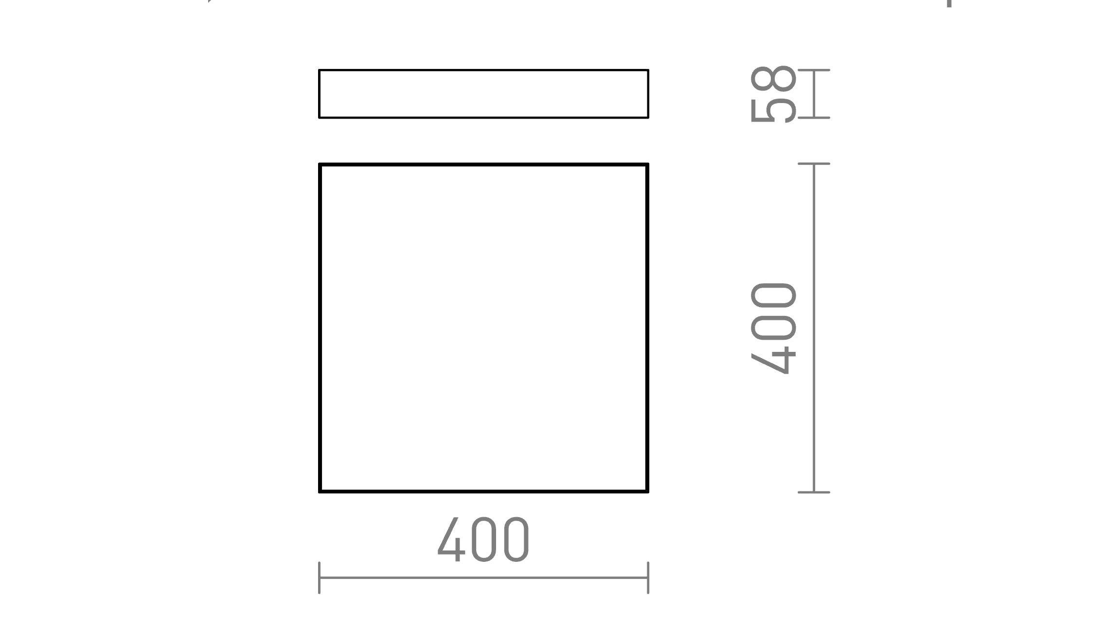LARISA SQ 40 CEILING - Product sketch
