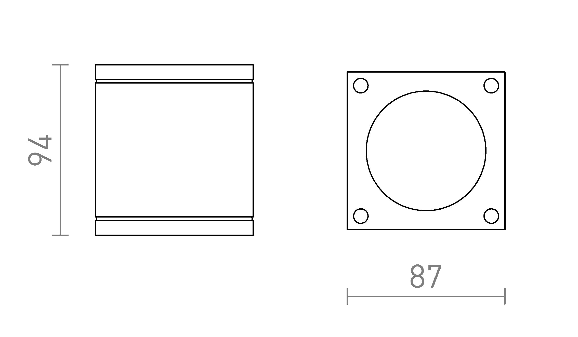 RODGE  stropna lampa - Product sketch