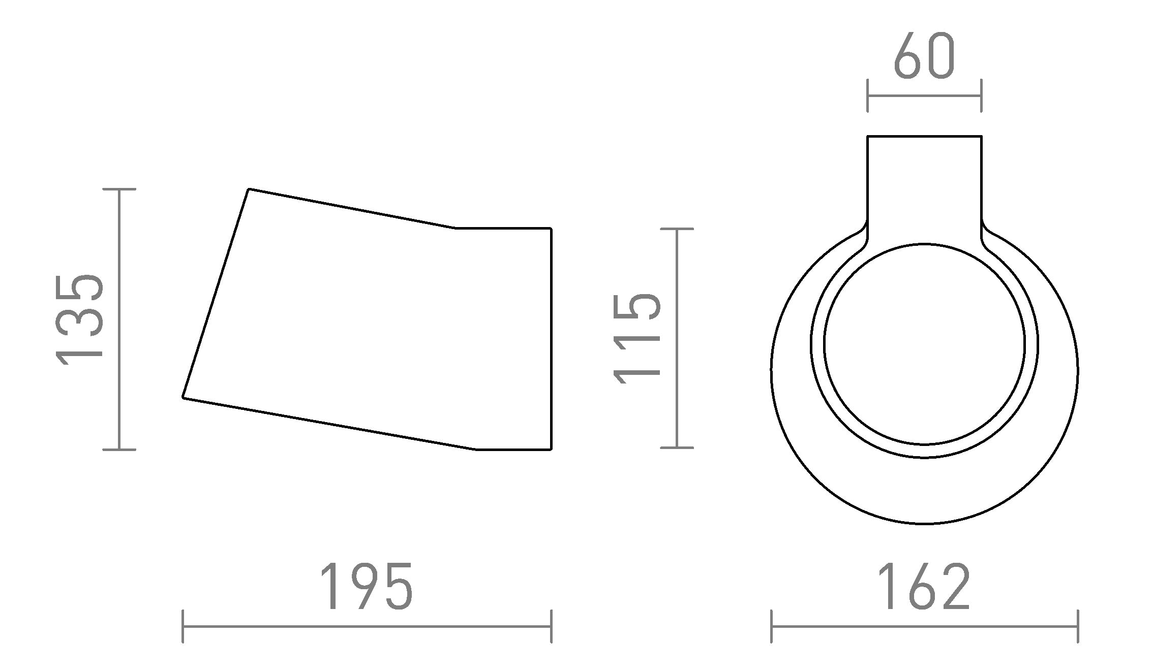 BENITA  wall lamp - Product sketch