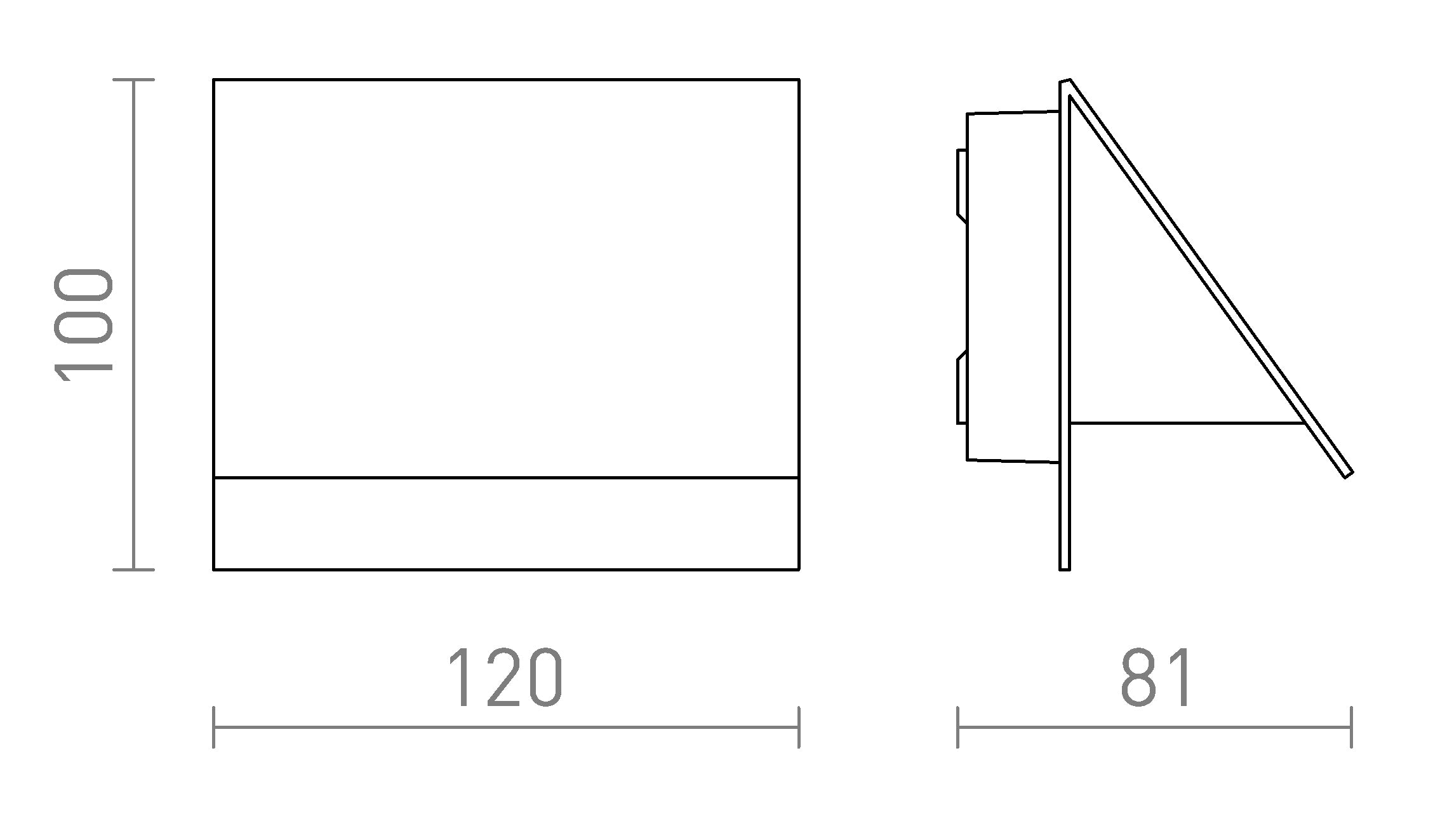 GERI  wall lamp - Product sketch