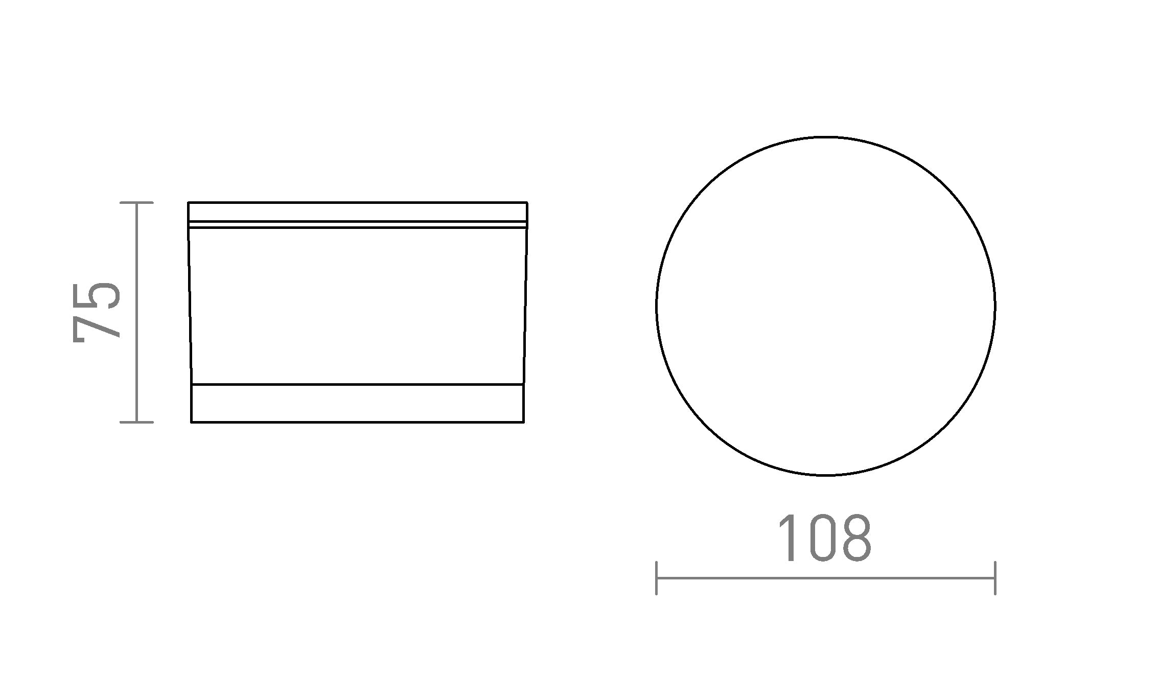ORIN R ceiling lamp - Product sketch