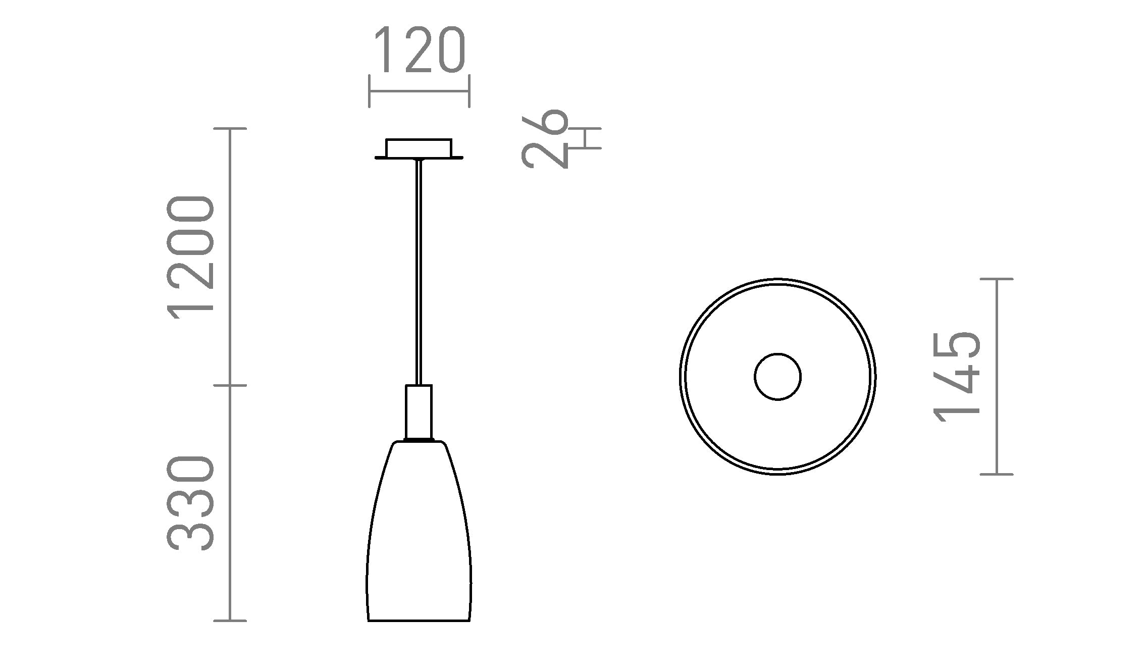 BELLINI L E14 pendant lamp - Product sketch