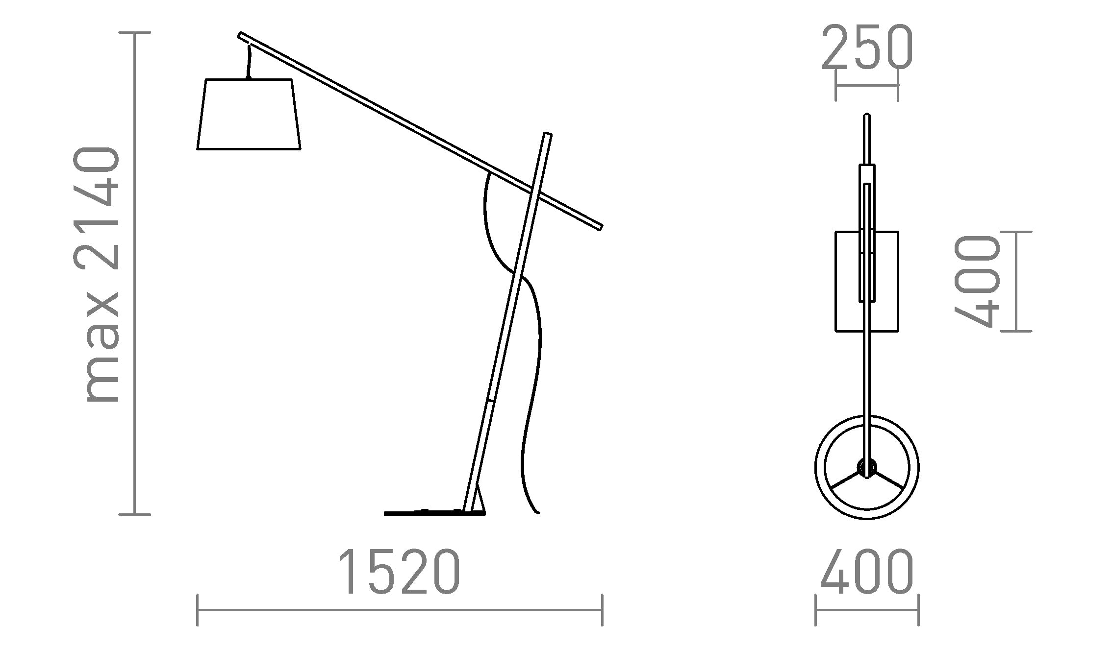 DANTE  floor lamp - Product sketch