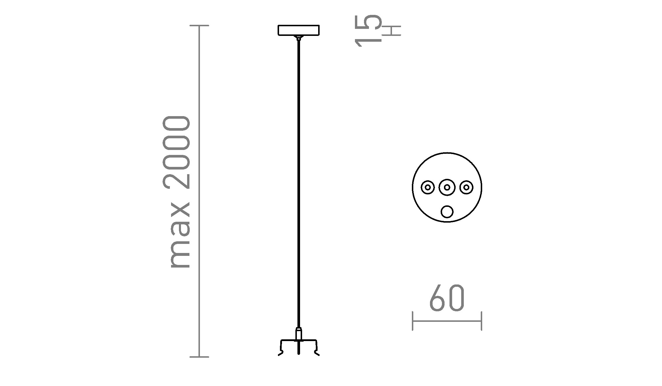 TRIDENT PRO PENDANT SET - Product sketch
