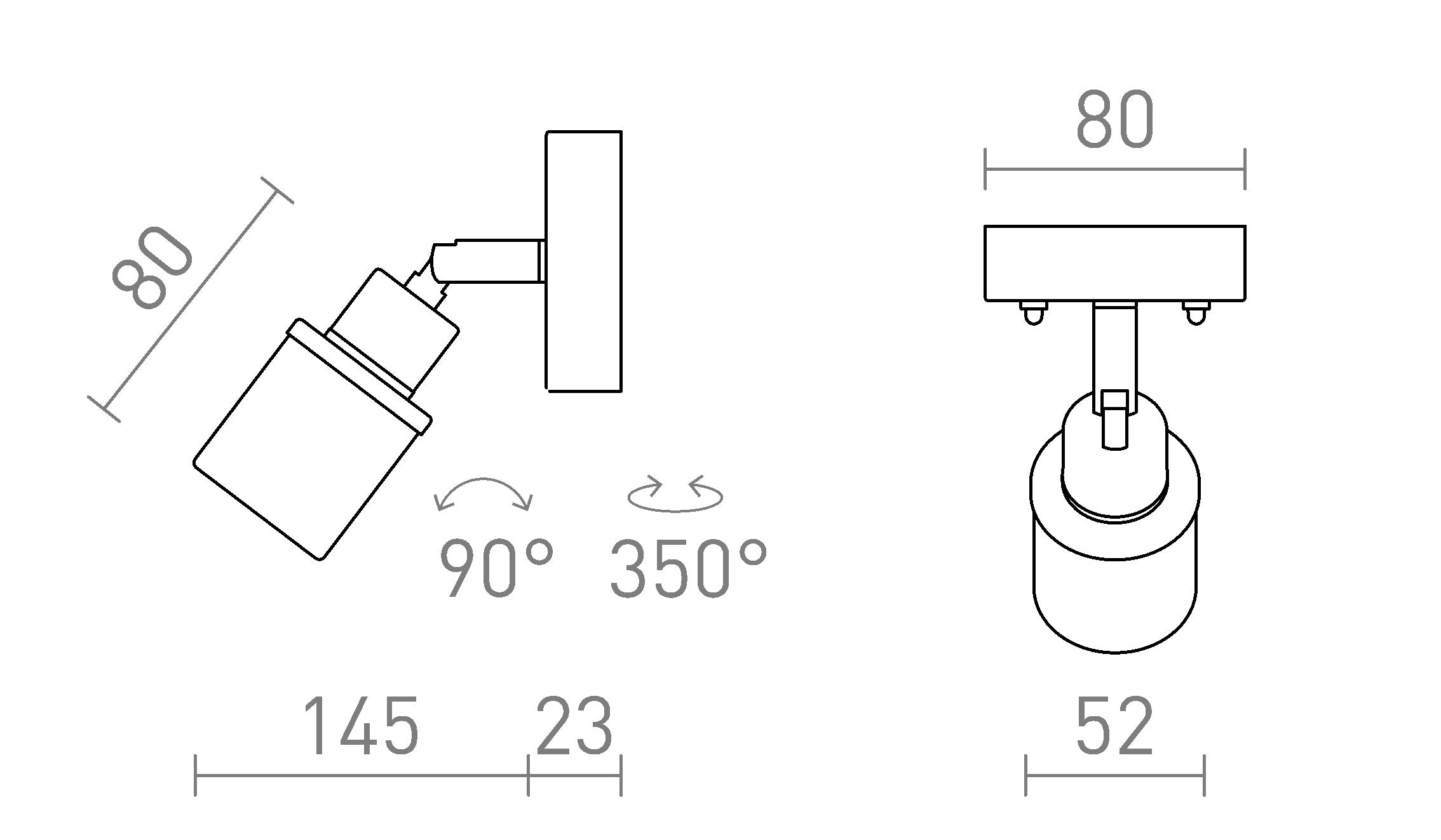 LINN I wall lamp - Product sketch