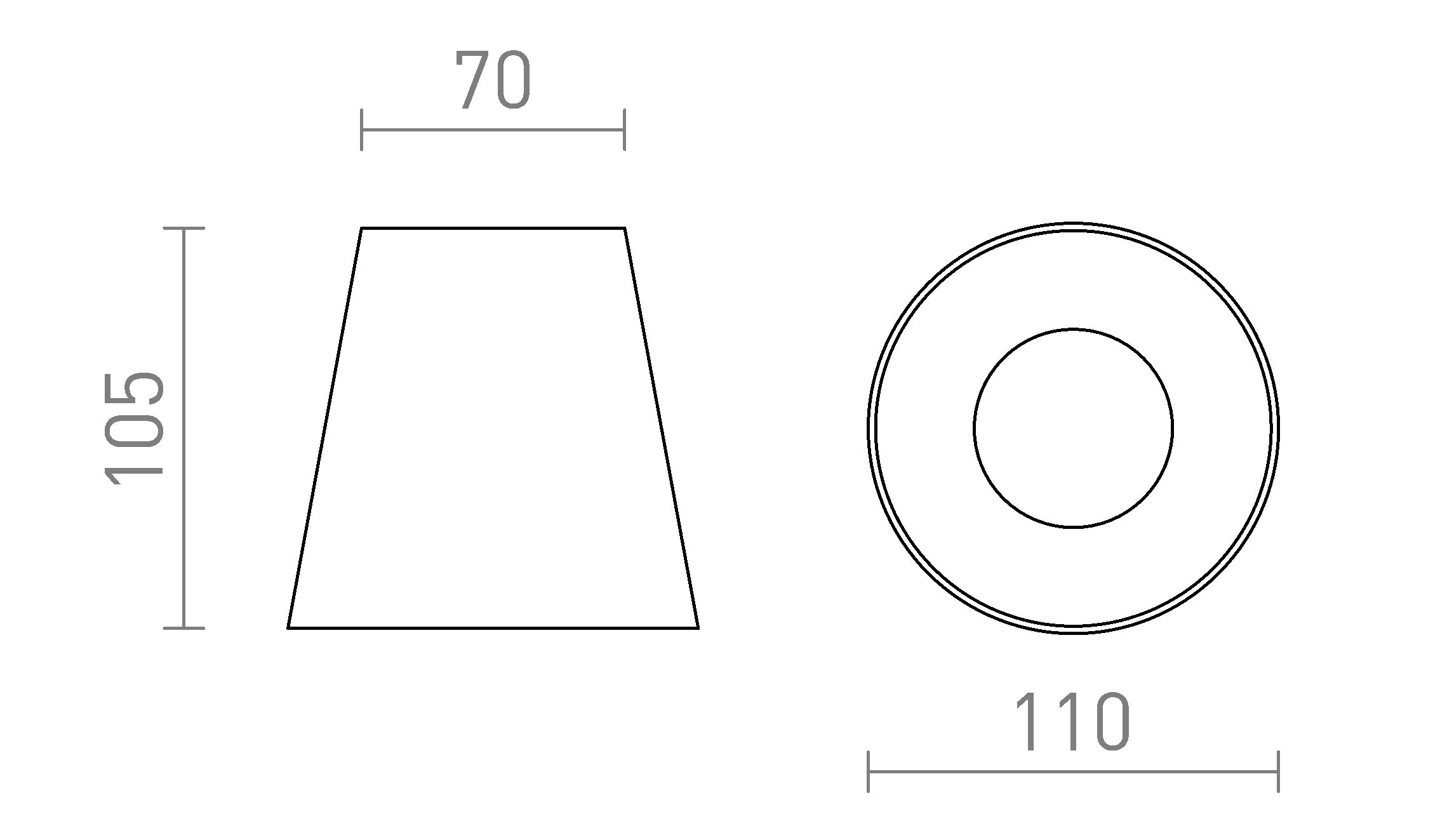 VOLCA  stropna lampa - Product sketch