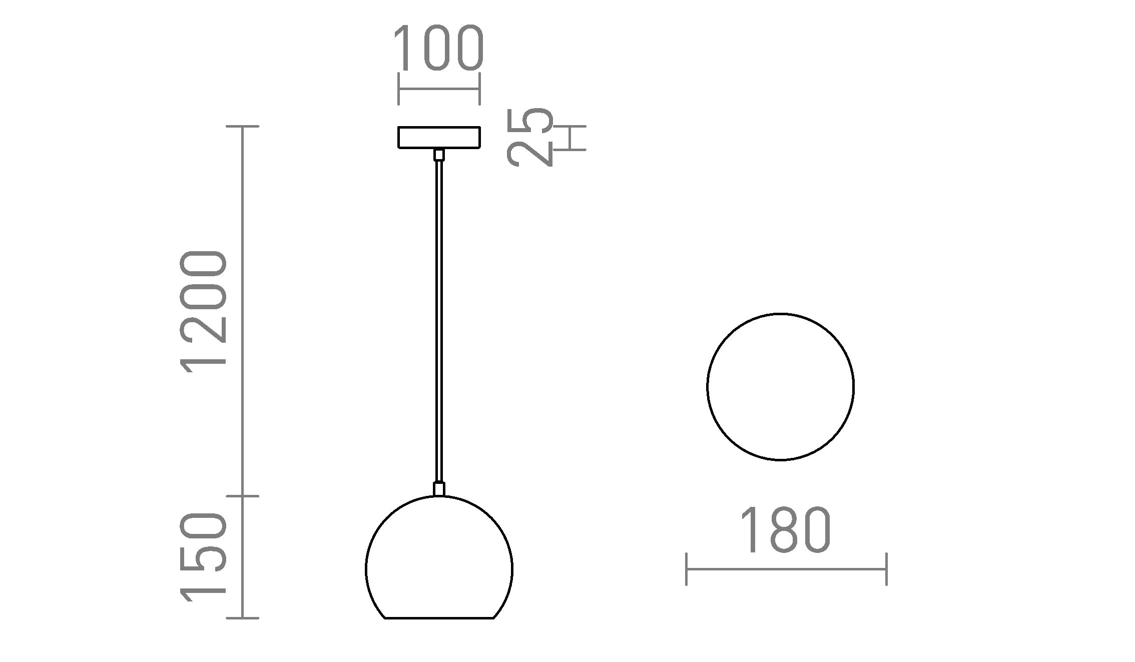 AGNETA  pendant lamp - Product sketch