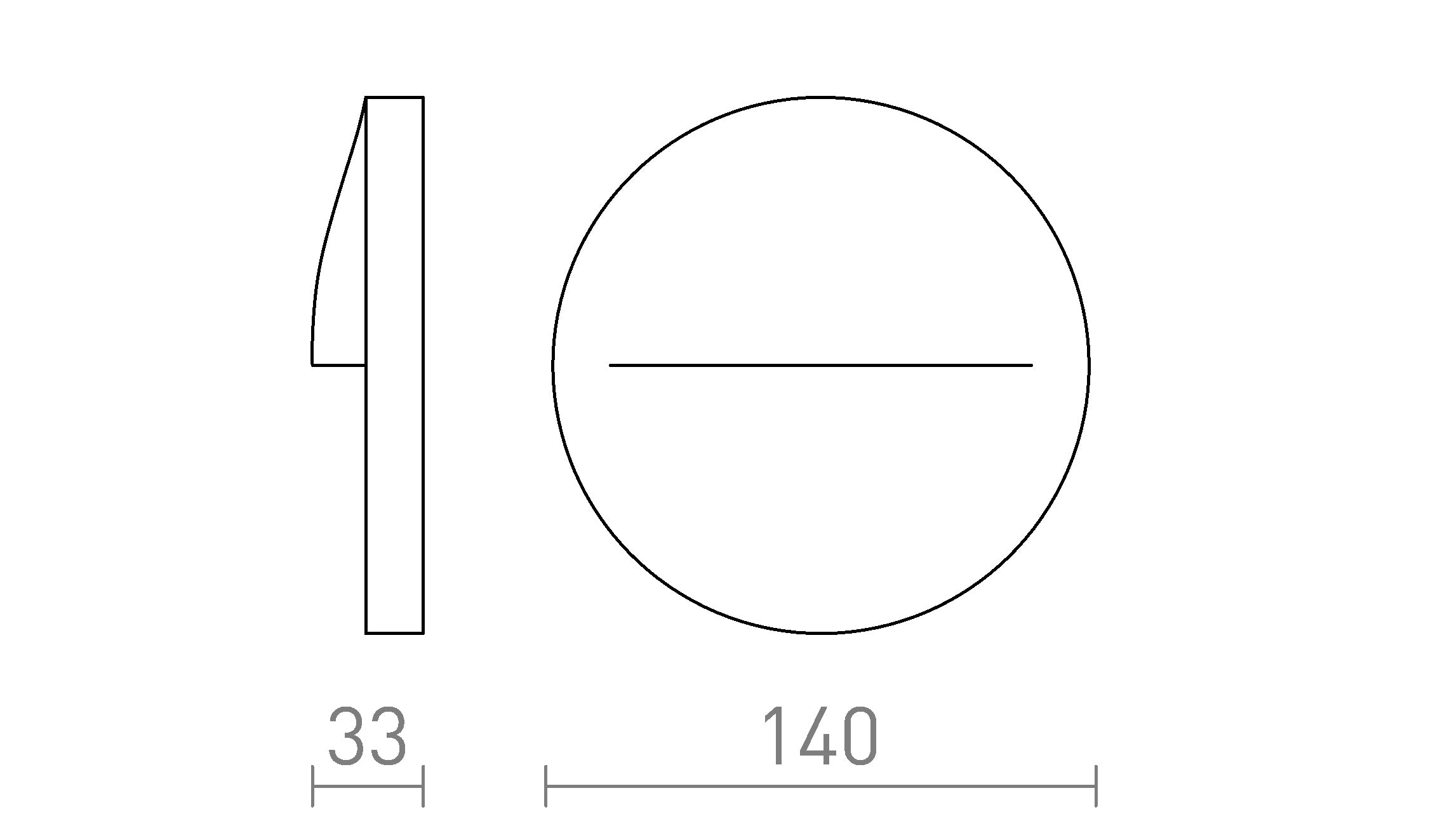BOBO R wall lamp - Product sketch