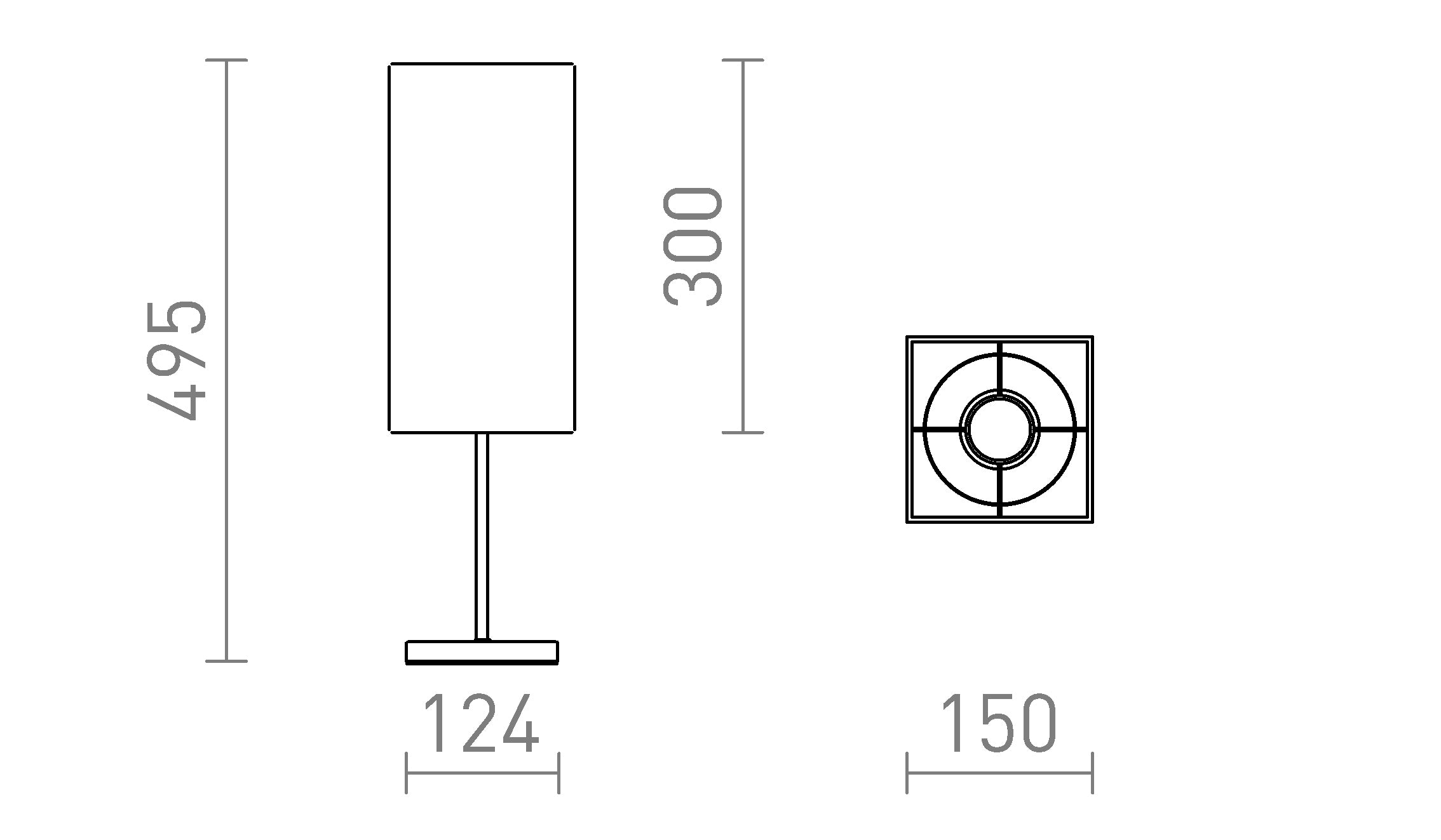 NYC/TEMPO 15/30 da tavolo lampada - Product sketch