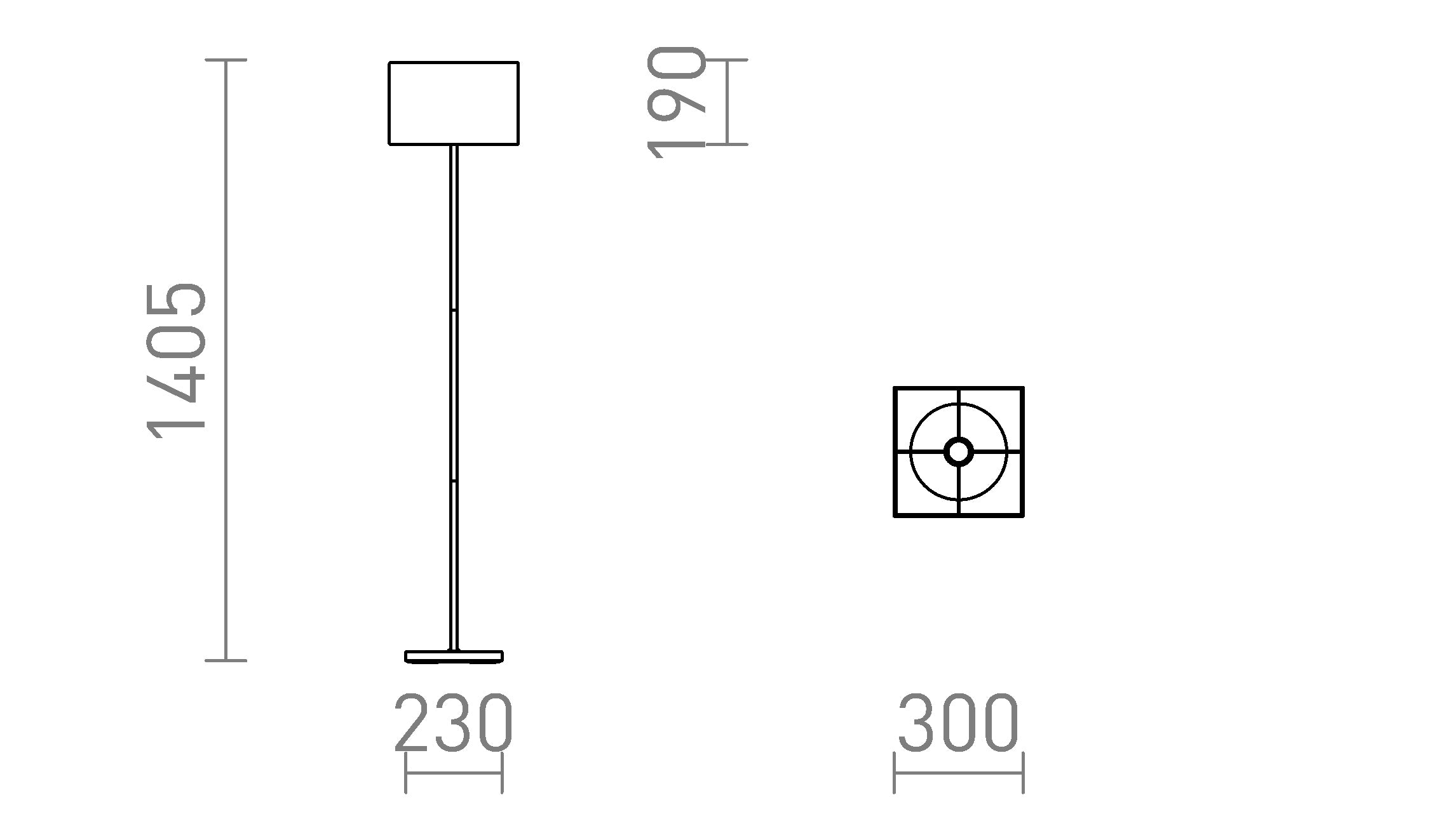 NYC/TEMPO 30/19 en pie lámpara - Product sketch