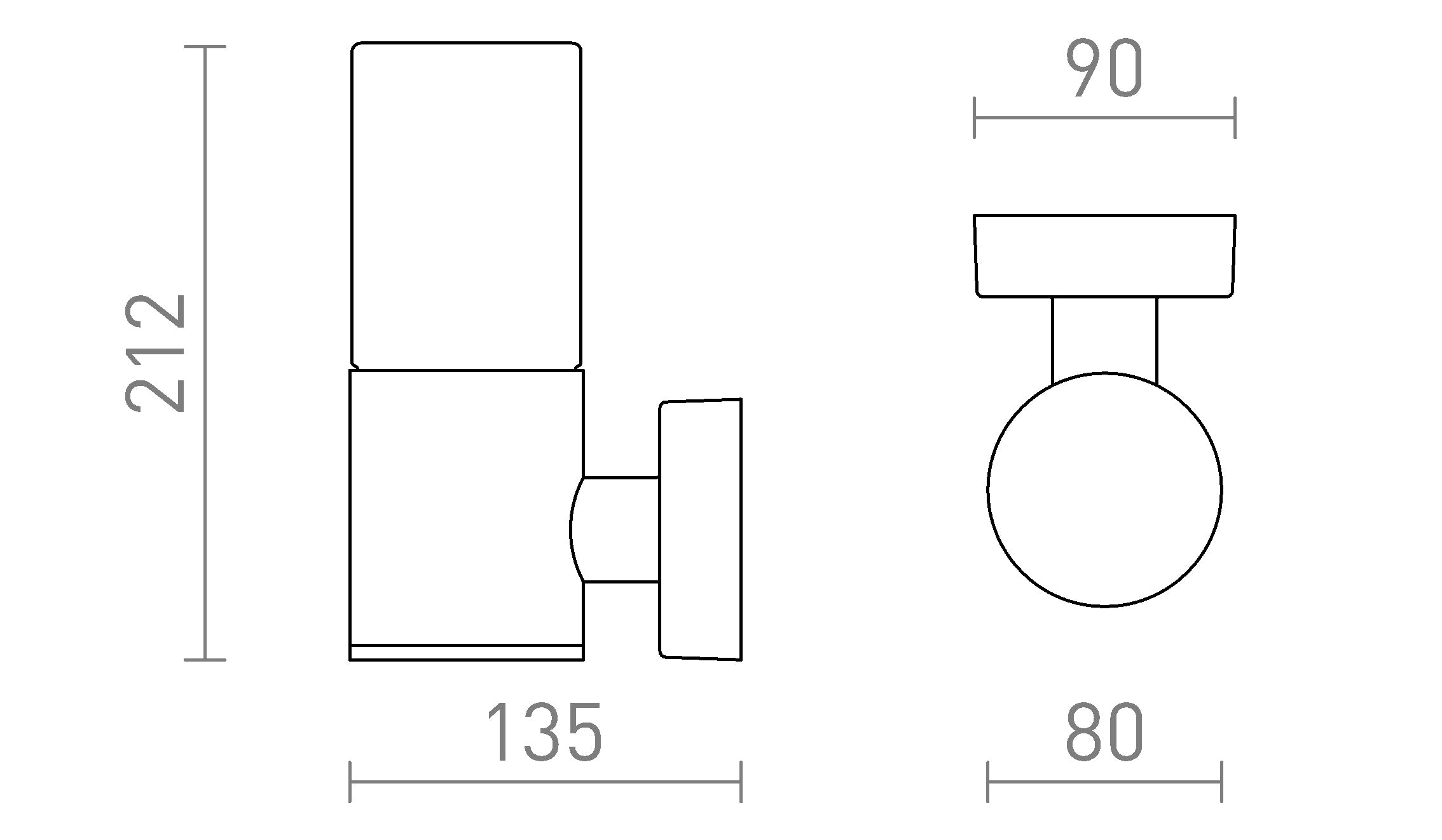 QUINN  da parete lampada - Product sketch