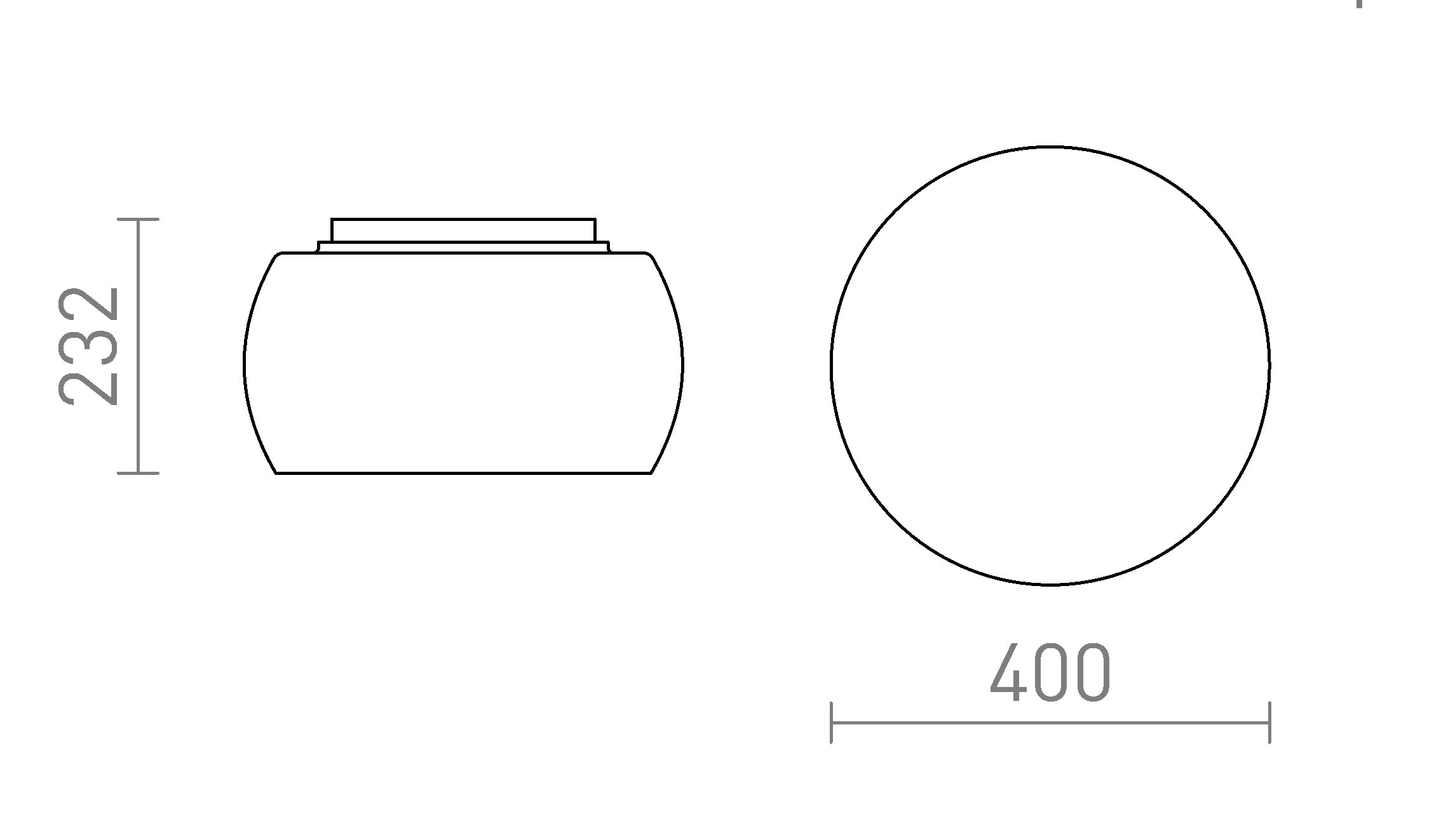 AMANDA  ceiling lamp - Product sketch