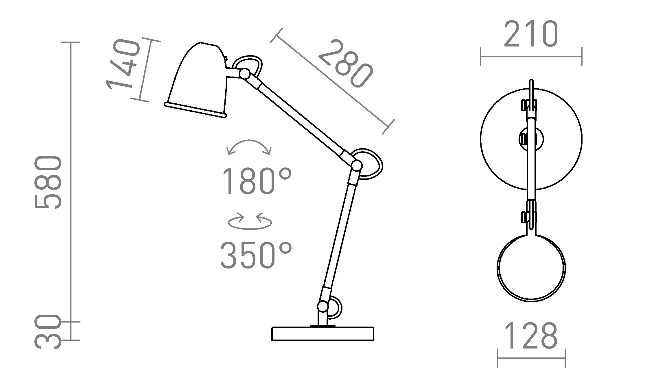 DANNY  table lamp - Product sketch