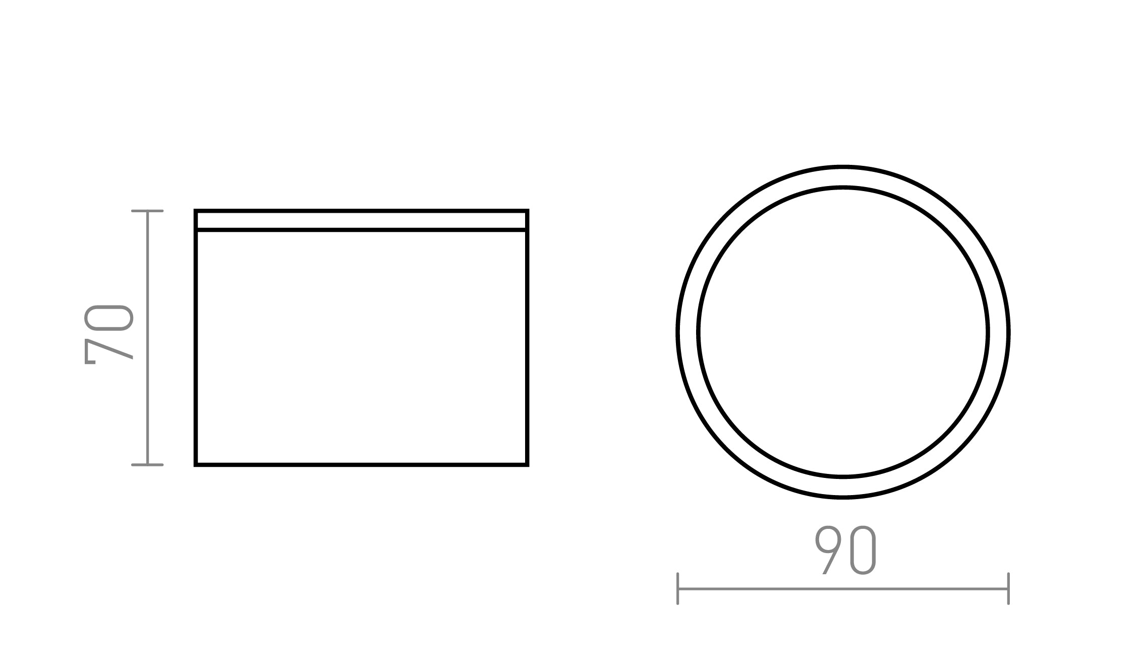 SKY  opbouwlamp lamp - Product sketch