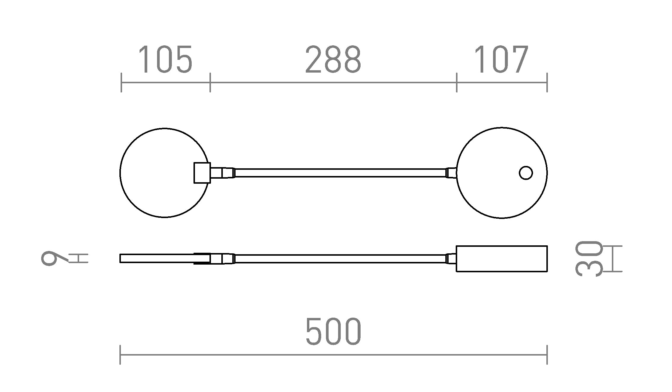 CELESTE  wall lamp - Product sketch