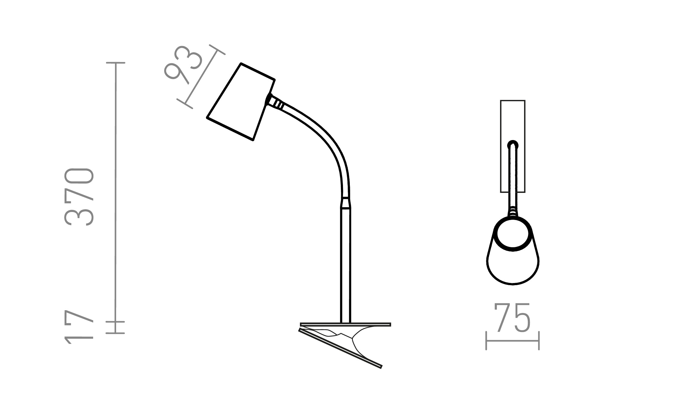 VERINA WITH CLIP - Product sketch