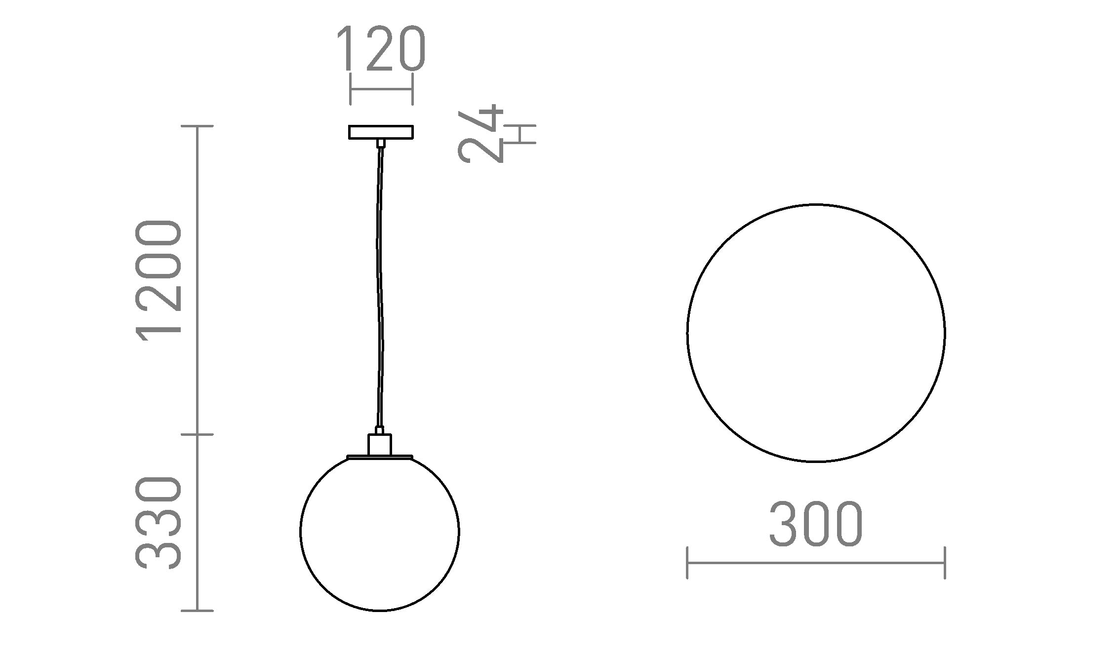 BOULDER 30 pendant lamp - Product sketch