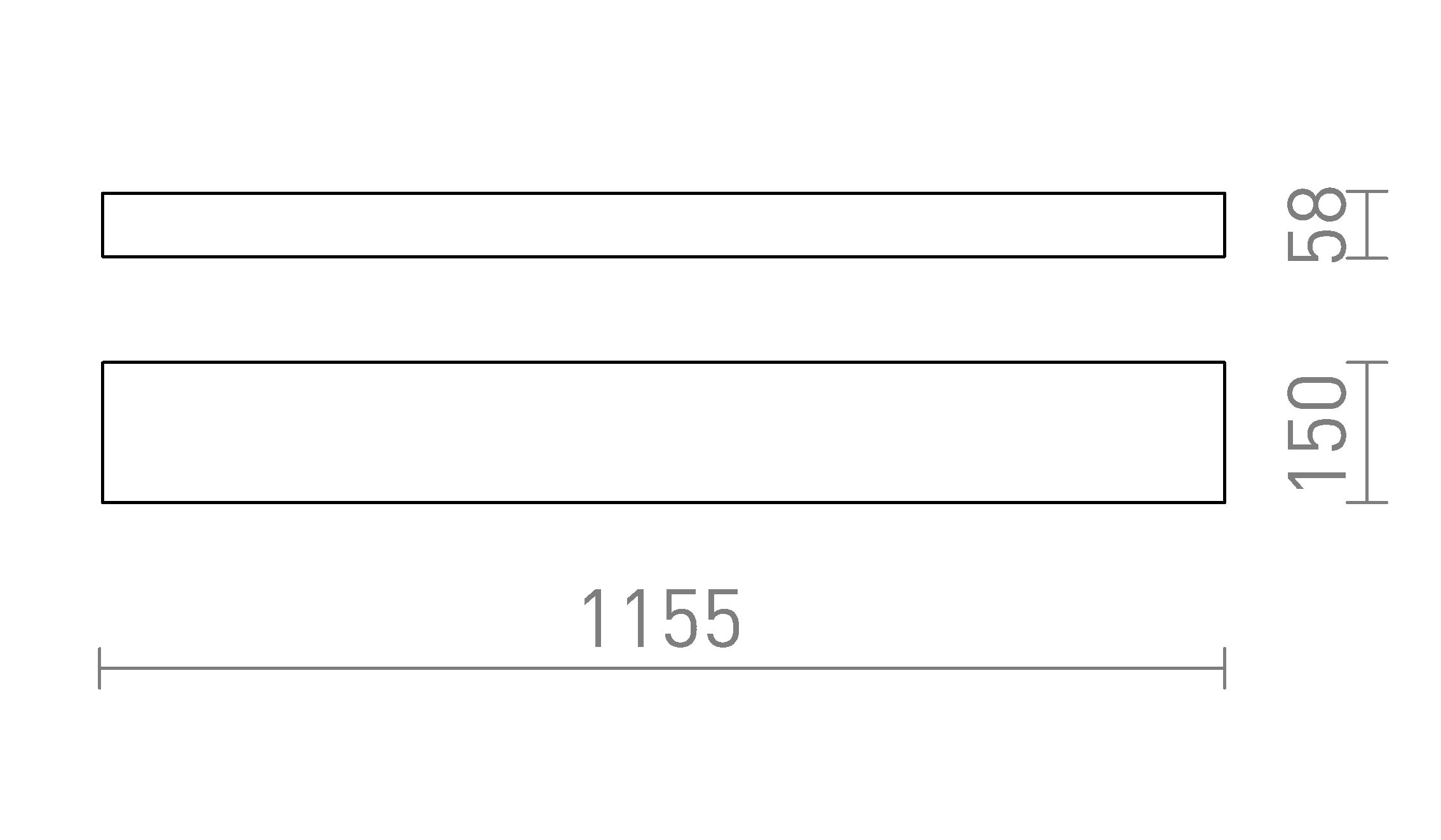 LARISA 115X15 DIMM sufitowa lampa - Product sketch