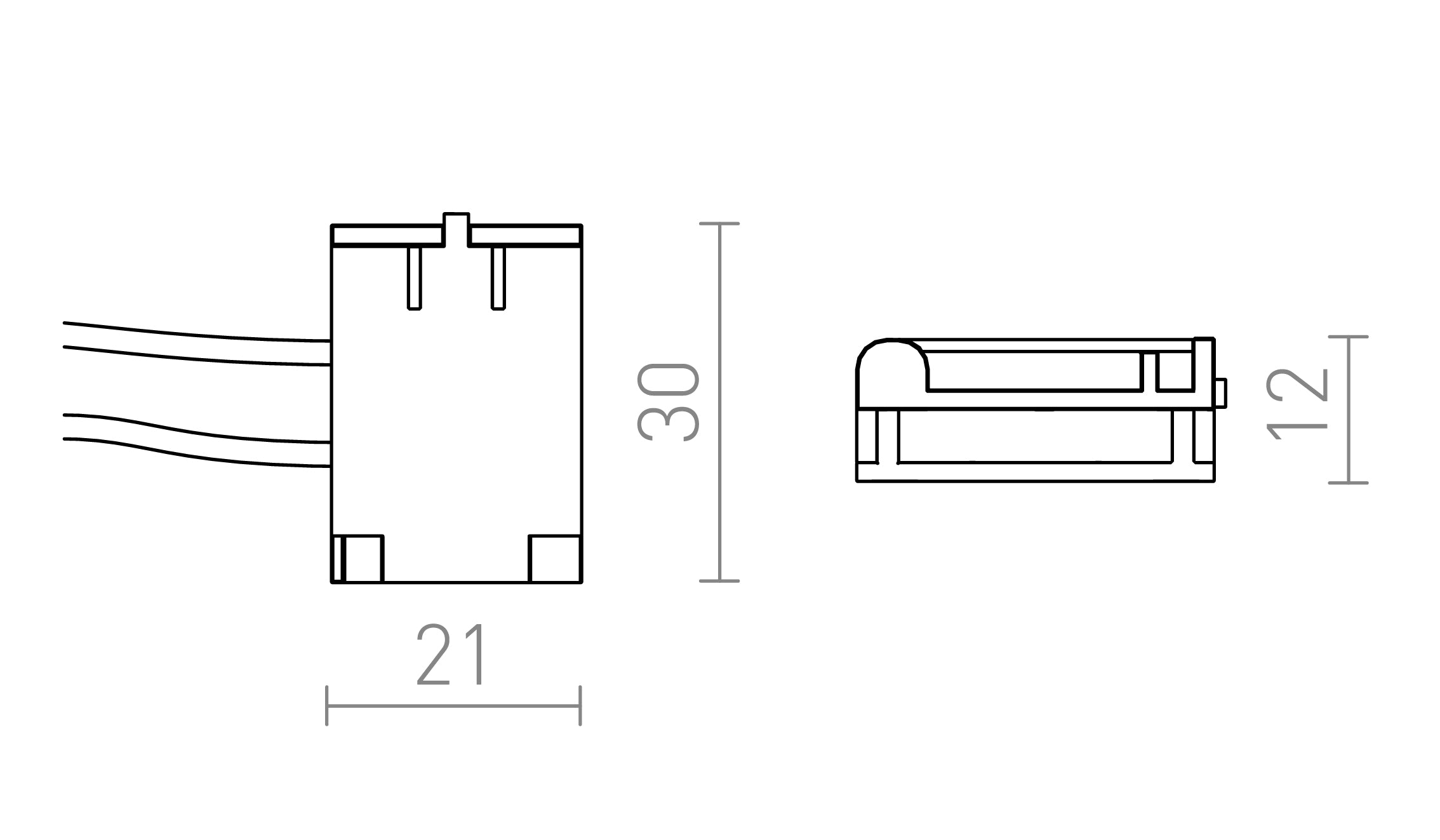 WAVE TÁPCSATLAKOZÓ - Product sketch